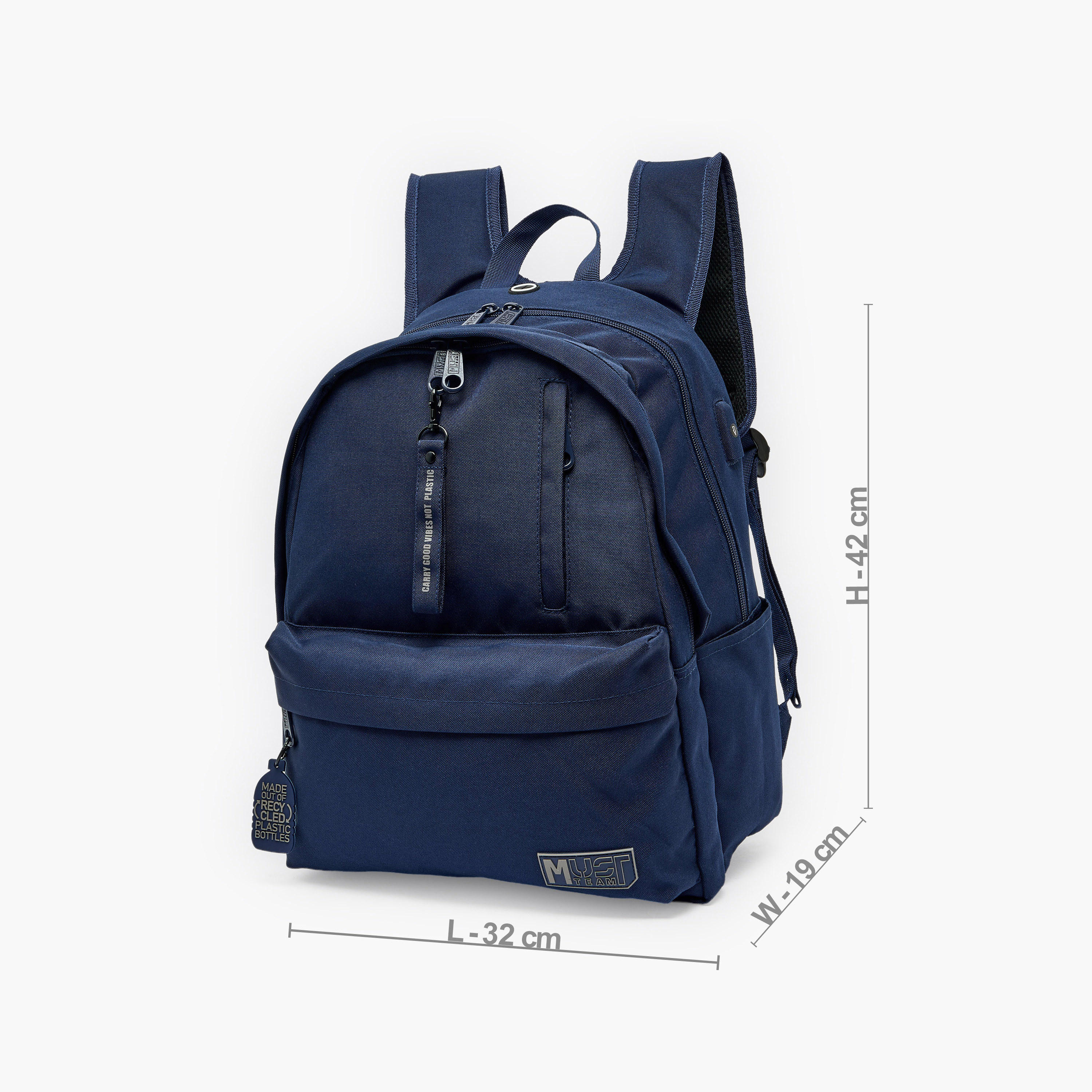 MustTeam Solid Backpack for Boys 8-13 Years with Adjustable Shoulder Straps - 17 inches-school-bagsandbackpacks-backpacks-image-9