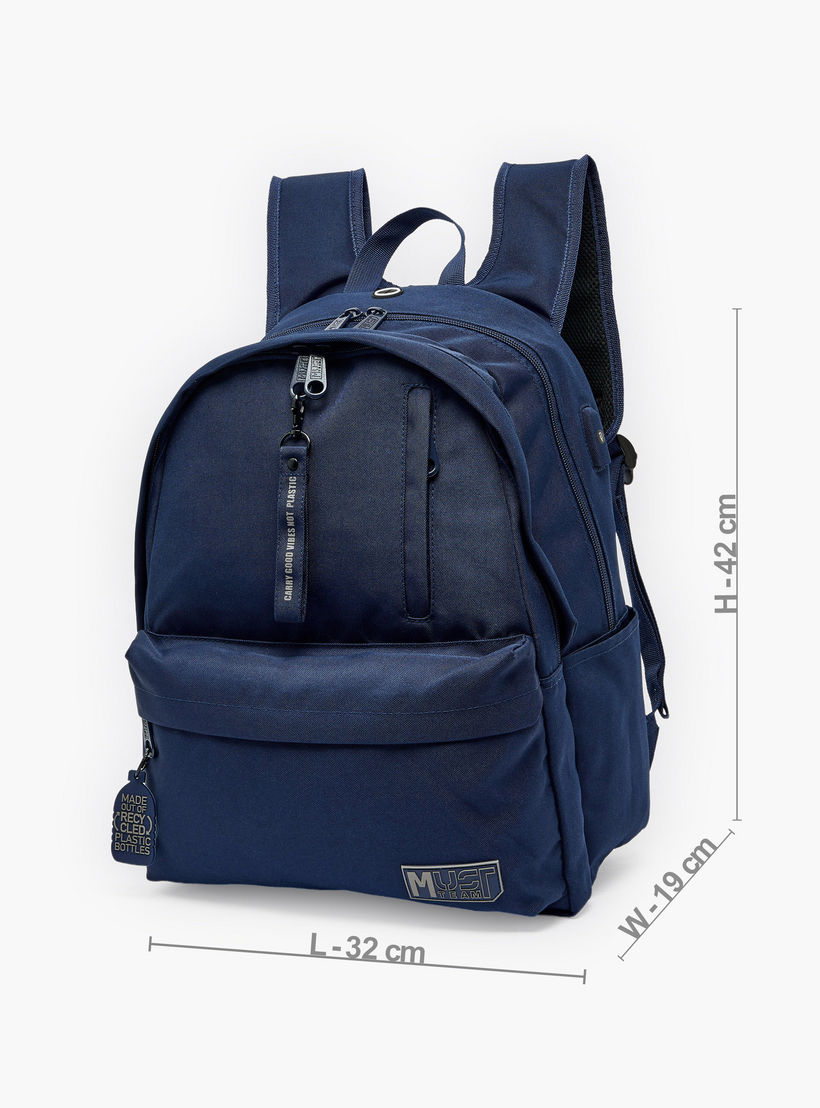 MustTeam Solid Backpack for Boys 8-13 Years with Adjustable Shoulder Straps - 17 inches-school-bagsandbackpacks-backpacks-image-9