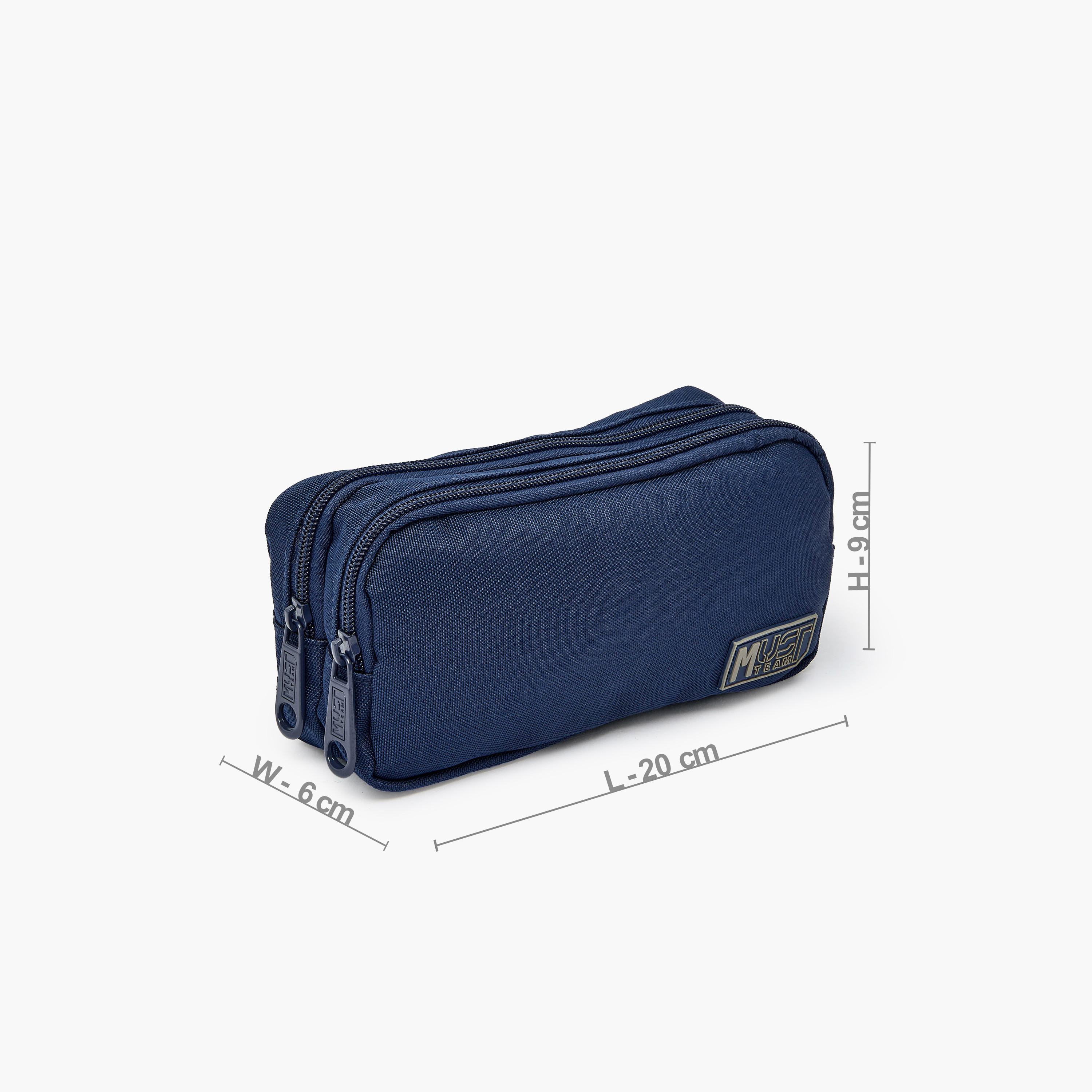 MustTeam Solid Pencil Pouch with 2 Compartments-school-stationery-pencilcases-image-4