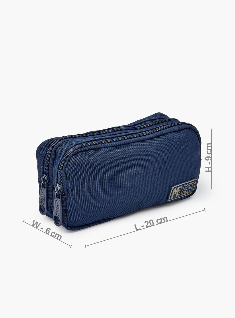 MustTeam Solid Pencil Pouch with 2 Compartments-school-stationery-pencilcases-image-4