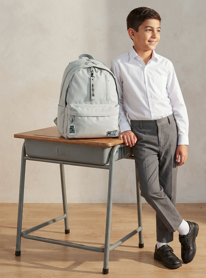MustTeam Solid Backpack for Boys 8-13 Years with Water Bottle Pocket - 17 inches-school-bagsandbackpacks-backpacks-image-3