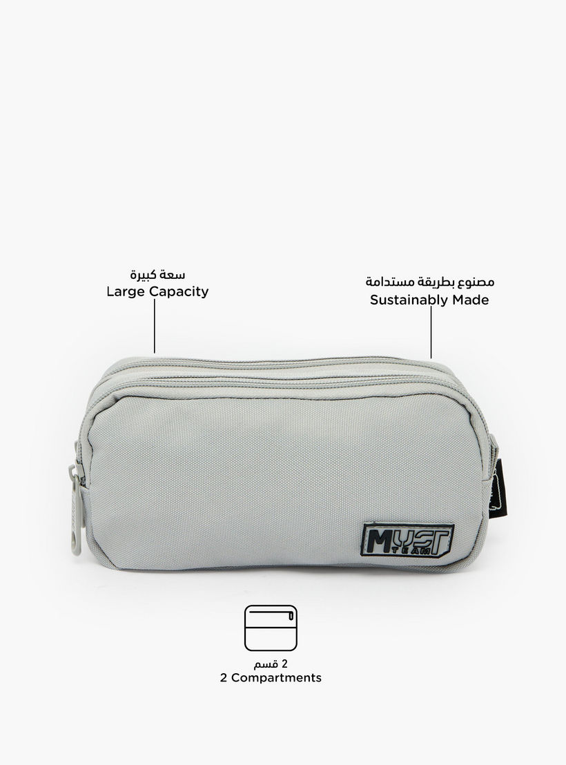 MustTeam Solid Pencil Case with 2 Compartments-school-stationery-pencilcases-image-2