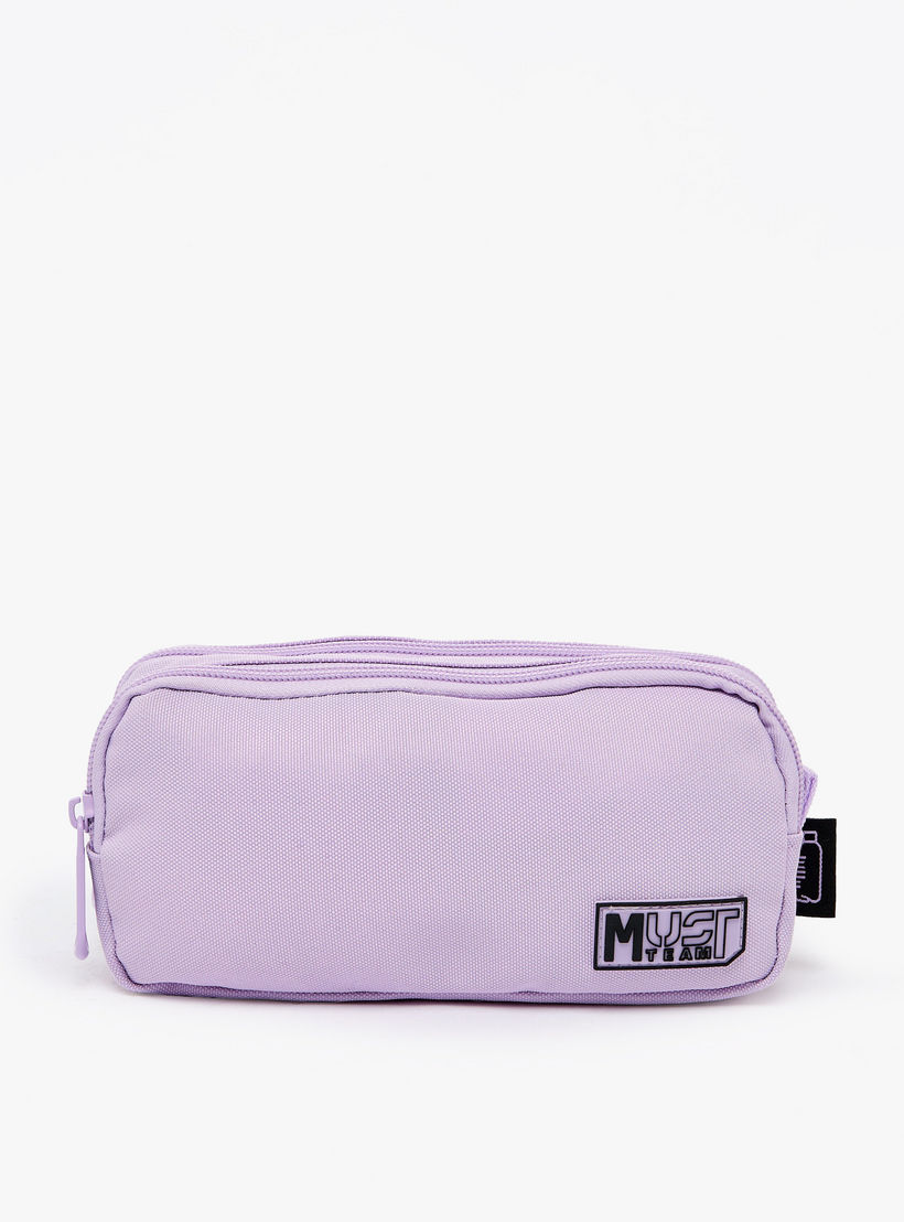 مقلمة سادة بقسمين من ماست تيم-school-stationery-pencilcases-image-1
