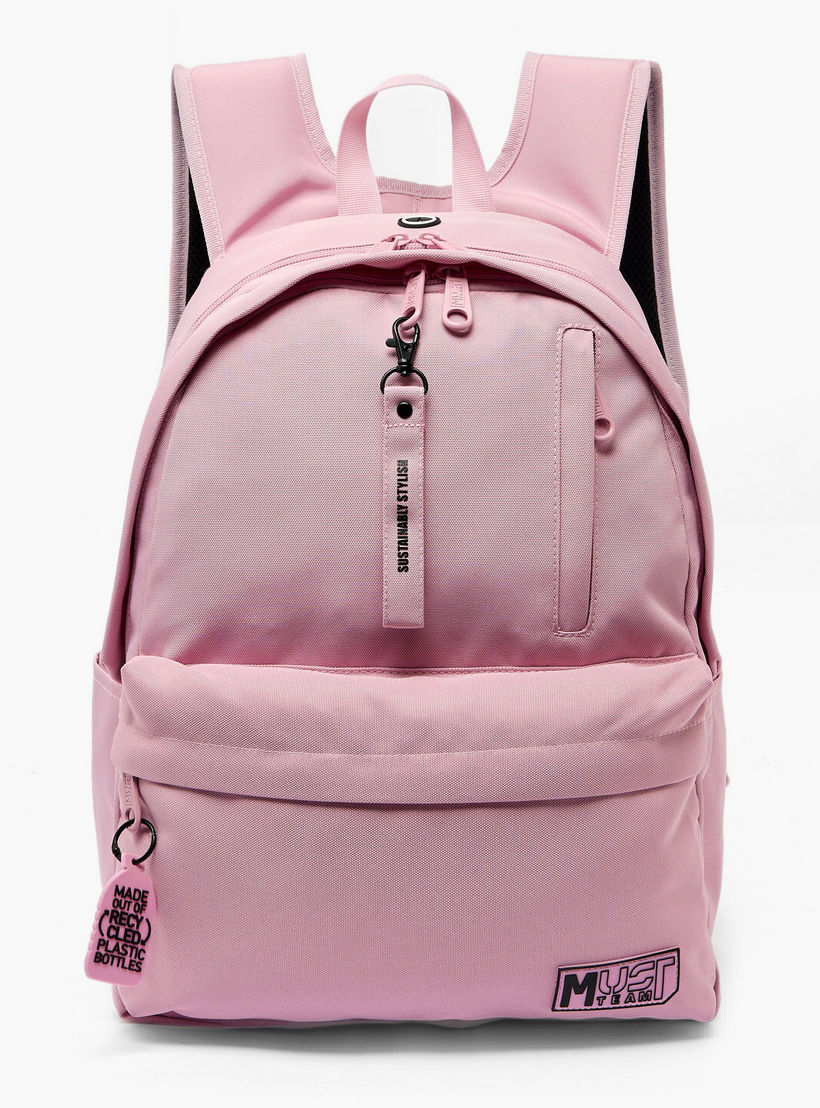 MustTeam Solid Backpack for Girls 8-13 Years with Adjustable Shoulder Straps - 17 inches-school-bagsandbackpacks-backpacks-image-1