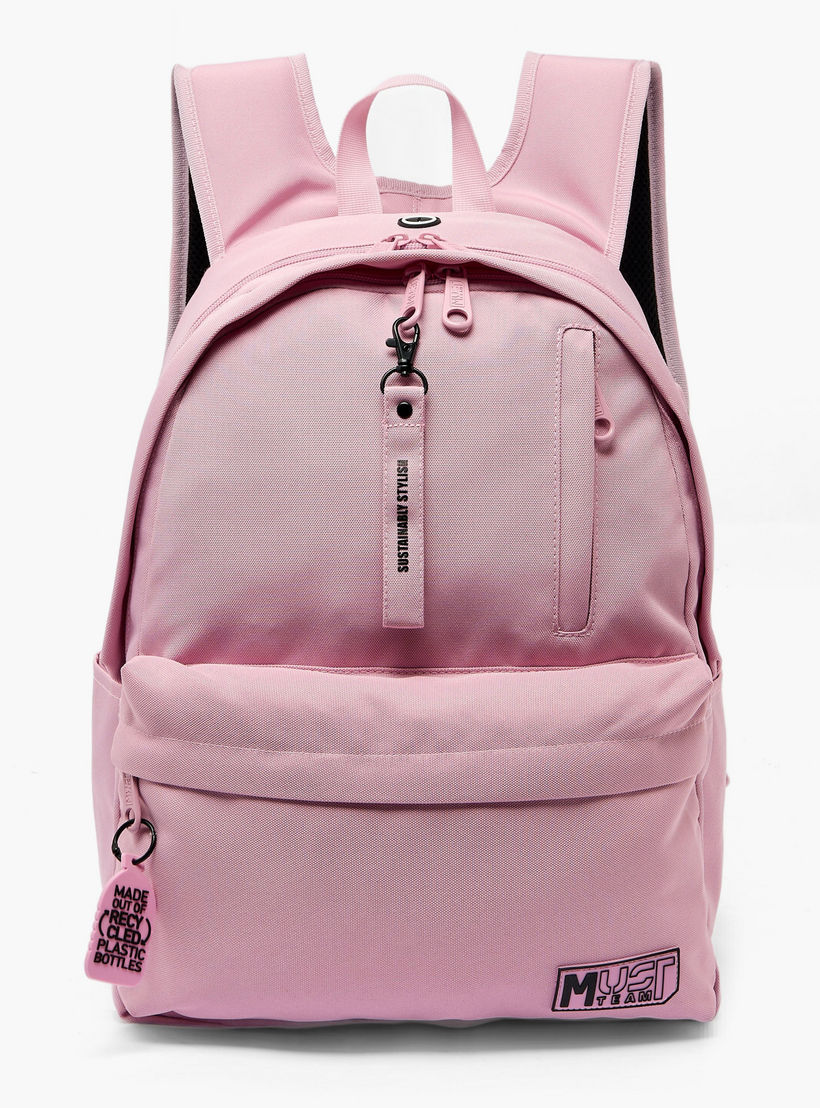 MustTeam Solid Backpack for Girls 8-13 Years with Adjustable Shoulder Straps - 17 inches-school-bagsandbackpacks-backpacks-image-1