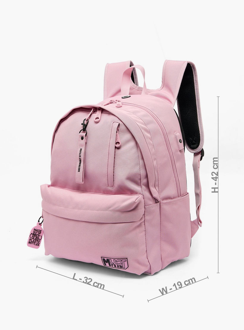 MustTeam Solid Backpack for Girls 8-13 Years with Adjustable Shoulder Straps - 17 inches-school-bagsandbackpacks-backpacks-image-9