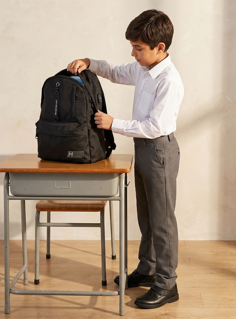 شنطة ظهر سادة بحمالات قابلة للتعديل للأولاد من 8-13 سنة من ماست تيم - 17 بوصة-school-bagsandbackpacks-backpacks-image-3