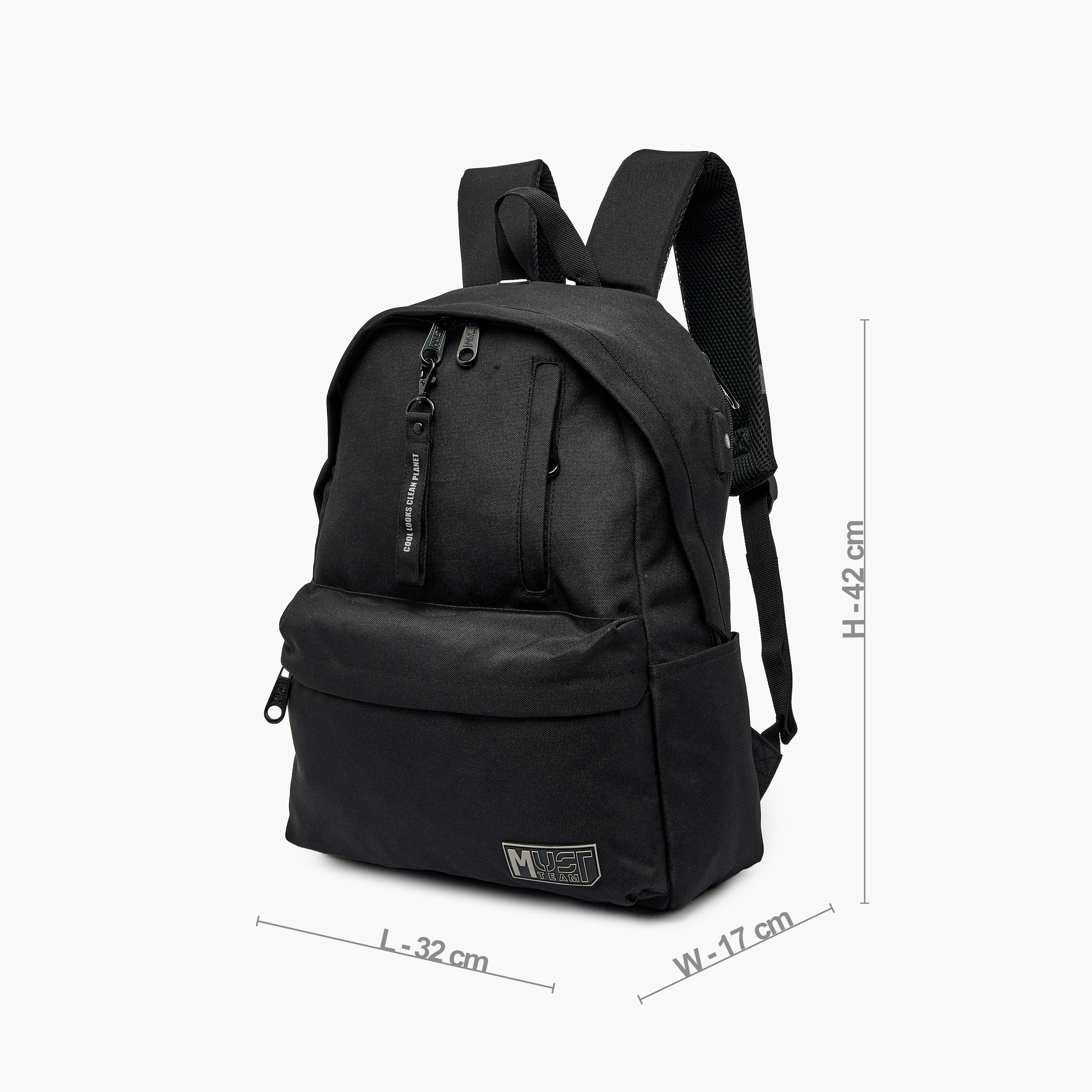 MustTeam Solid Backpack for Boys 8-13 Years with Adjustable Straps - 17 inches-school-bagsandbackpacks-backpacks-image-8
