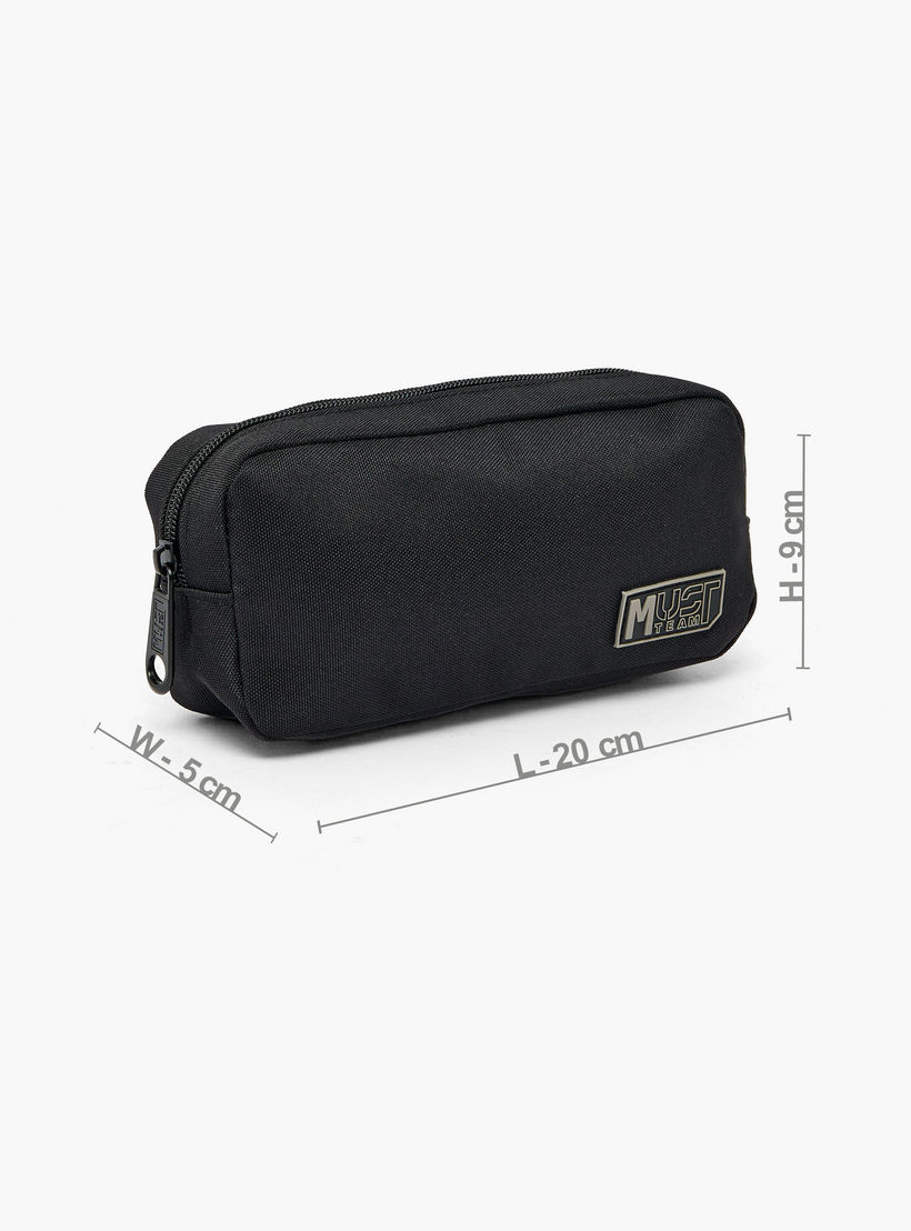 MustTeam Solid Pencil Case with Zip Closure-school-stationery-pencilcases-image-4