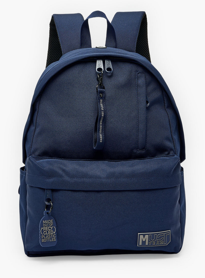 MustTeam Solid Backpack for Boys 8-13 Years with Adjustable Straps - 17 inches-school-bagsandbackpacks-backpacks-image-1