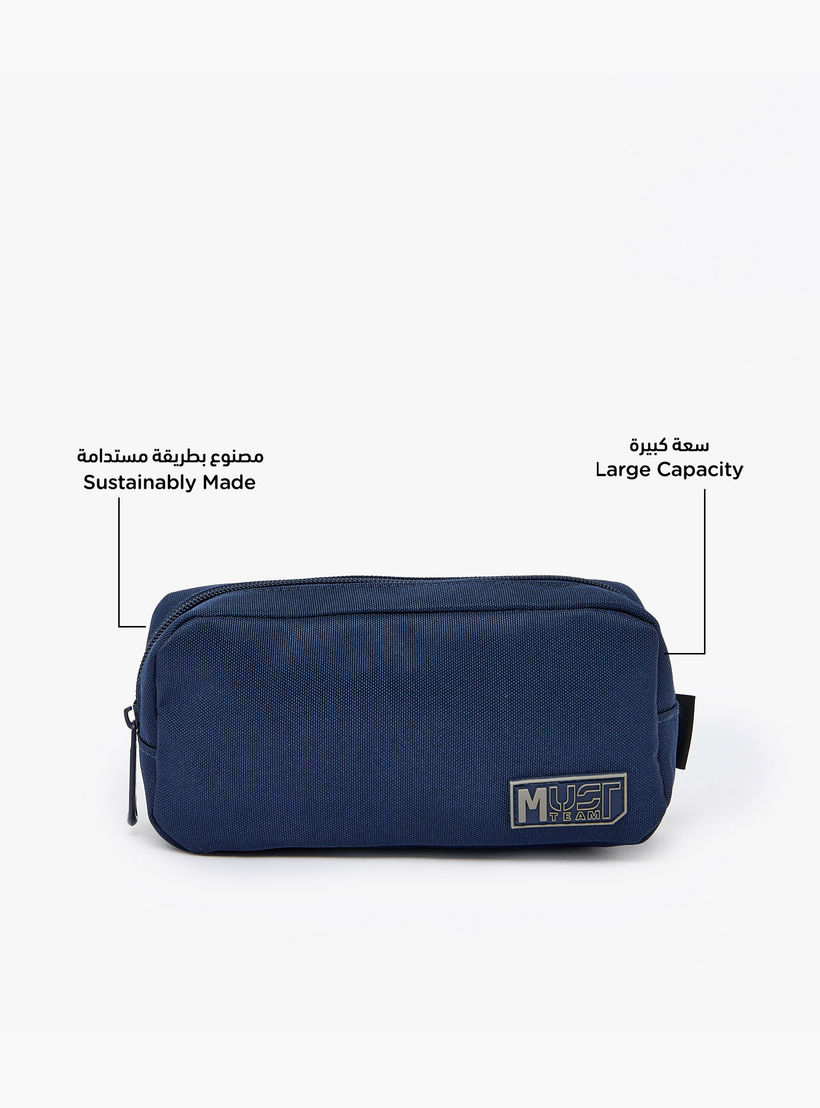 MustTeam Solid Pencil Pouch with Zip Closure-school-stationery-pencilcases-image-2