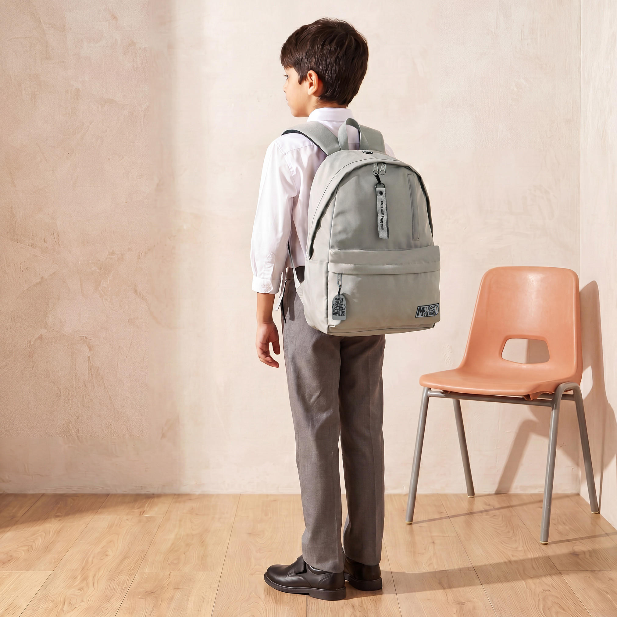 شنطة ظهر سادة للأولاد 8-13 سنة مع منظم قرطاسية من موست تسم - 17 بوصة-school-bagsandbackpacks-backpacks-image-3