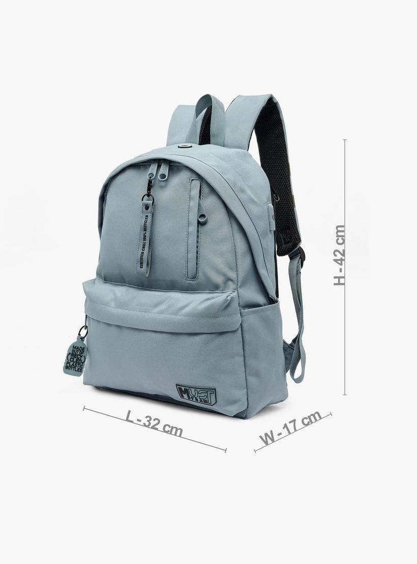 MustTeam Solid Backpack for Boys 8-13 Years with Adjustable Straps - 17 inches-school-bagsandbackpacks-backpacks-image-9