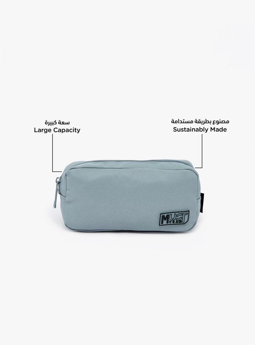 MustTeam Solid Pencil Pouch with Zip Closure-school-stationery-pencilcases-image-2