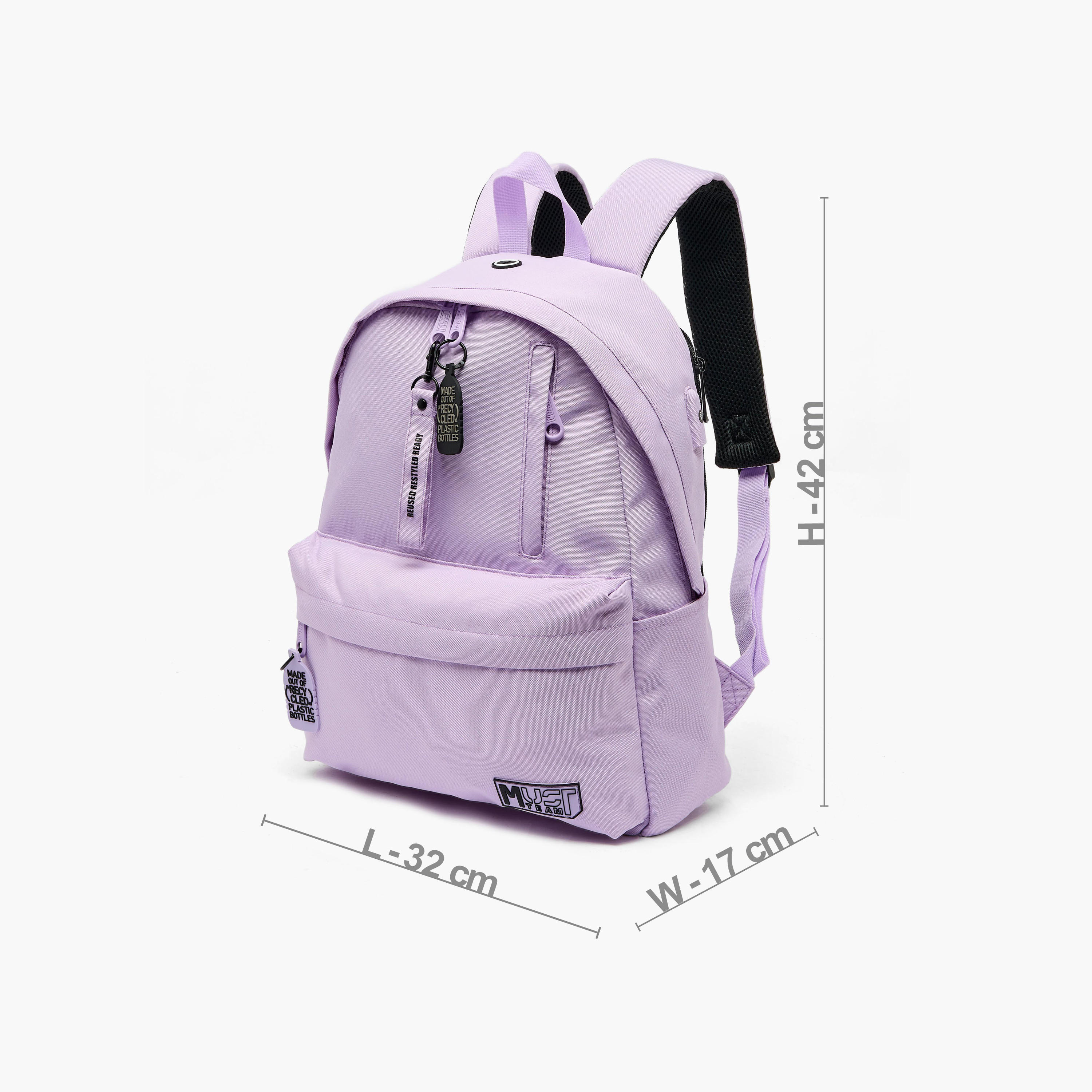 شنطة ظهر سادة للبنات 8-13 سنة بأحزمة قابلة للتعديل من مست تيم - 17 بوصة-school-bagsandbackpacks-backpacks-image-9