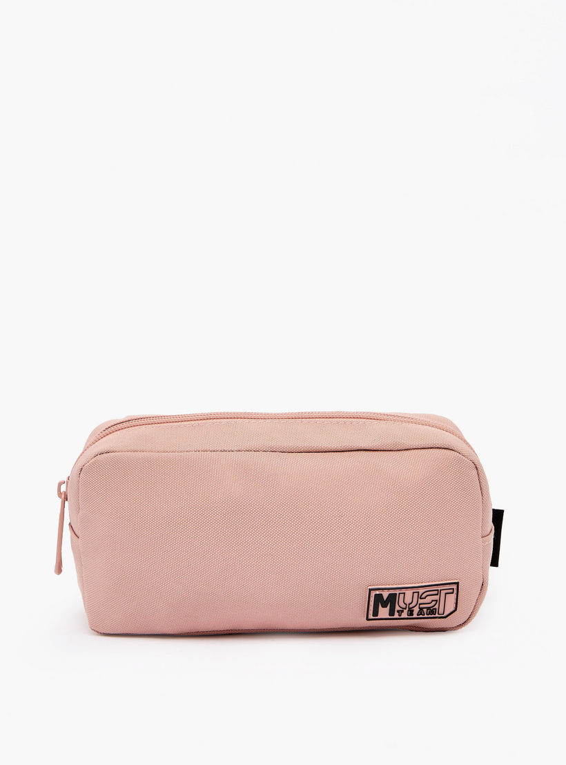 مقلمة سادة بسحاب إغلاق آمن من مست تيم-school-stationery-pencilcases-image-1