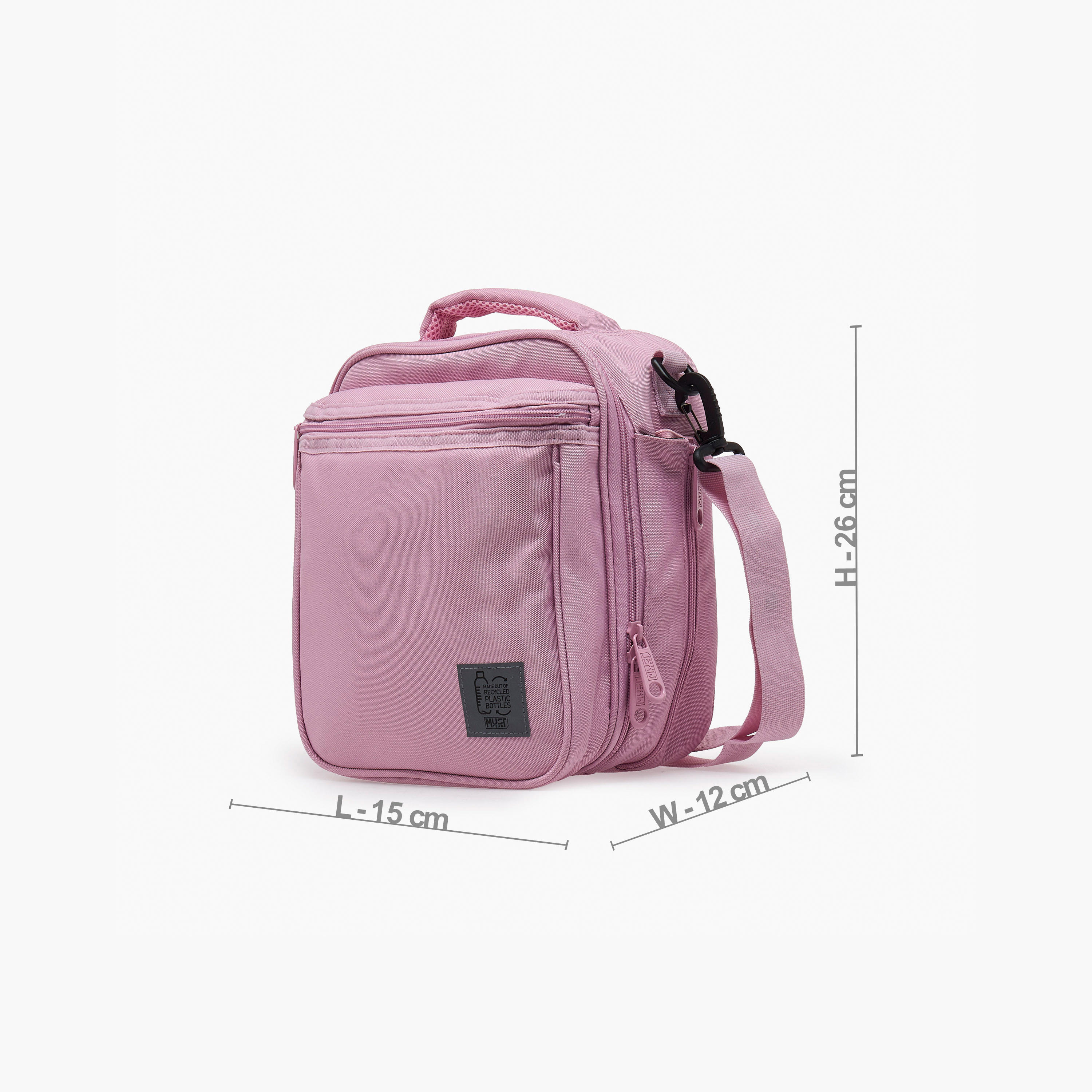 شنطة غداء سادة للبنات من 8-13 سنة مع حزام قابل للفصل من ماست تيم-school-lunchessentials-lunchbags-image-7