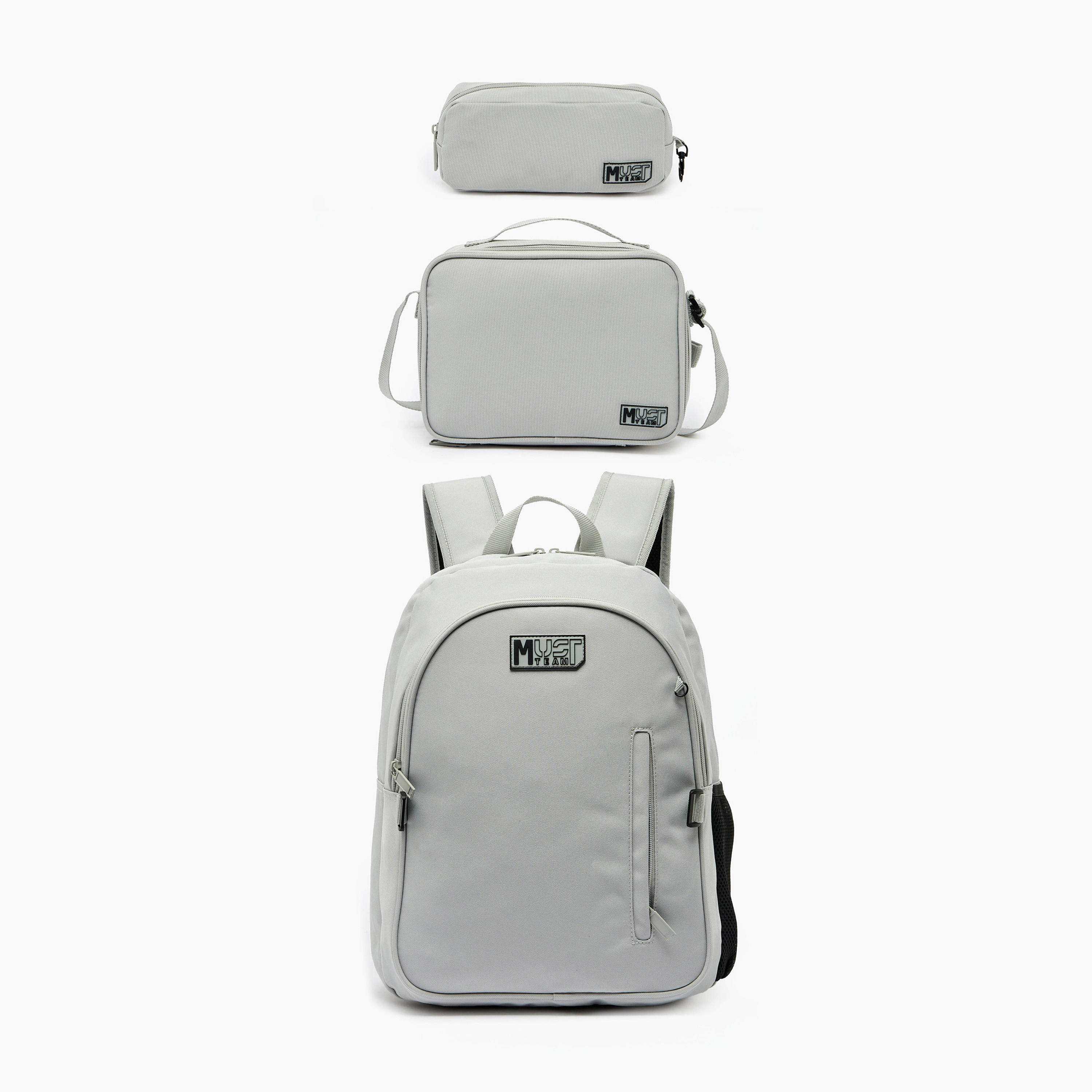 MustTeam Solid 3-Piece Backpack School Set for Boys 8-13 Years with Lunch Bag and Pouch - 16 inches-school-bagsandbackpacks-backpacks-image-2