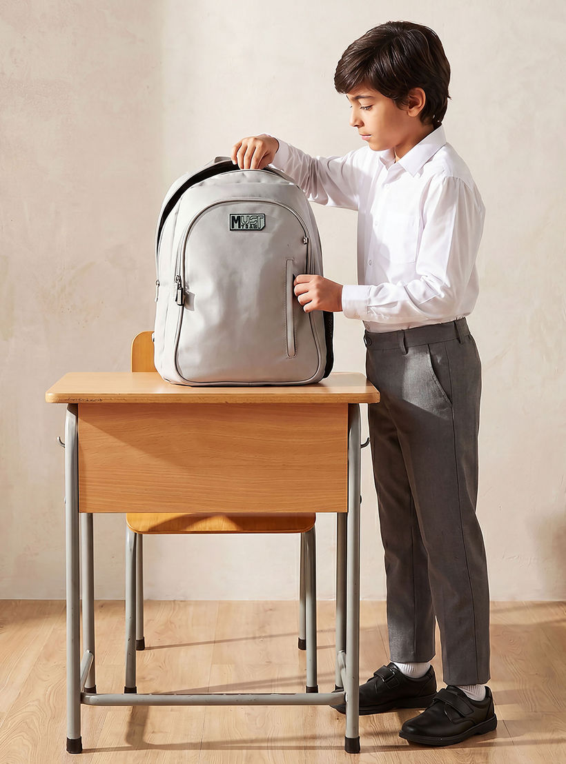 MustTeam Solid 3-Piece Backpack School Set for Boys 8-13 Years with Lunch Bag and Pouch - 16 inches-school-bagsandbackpacks-backpacks-image-4