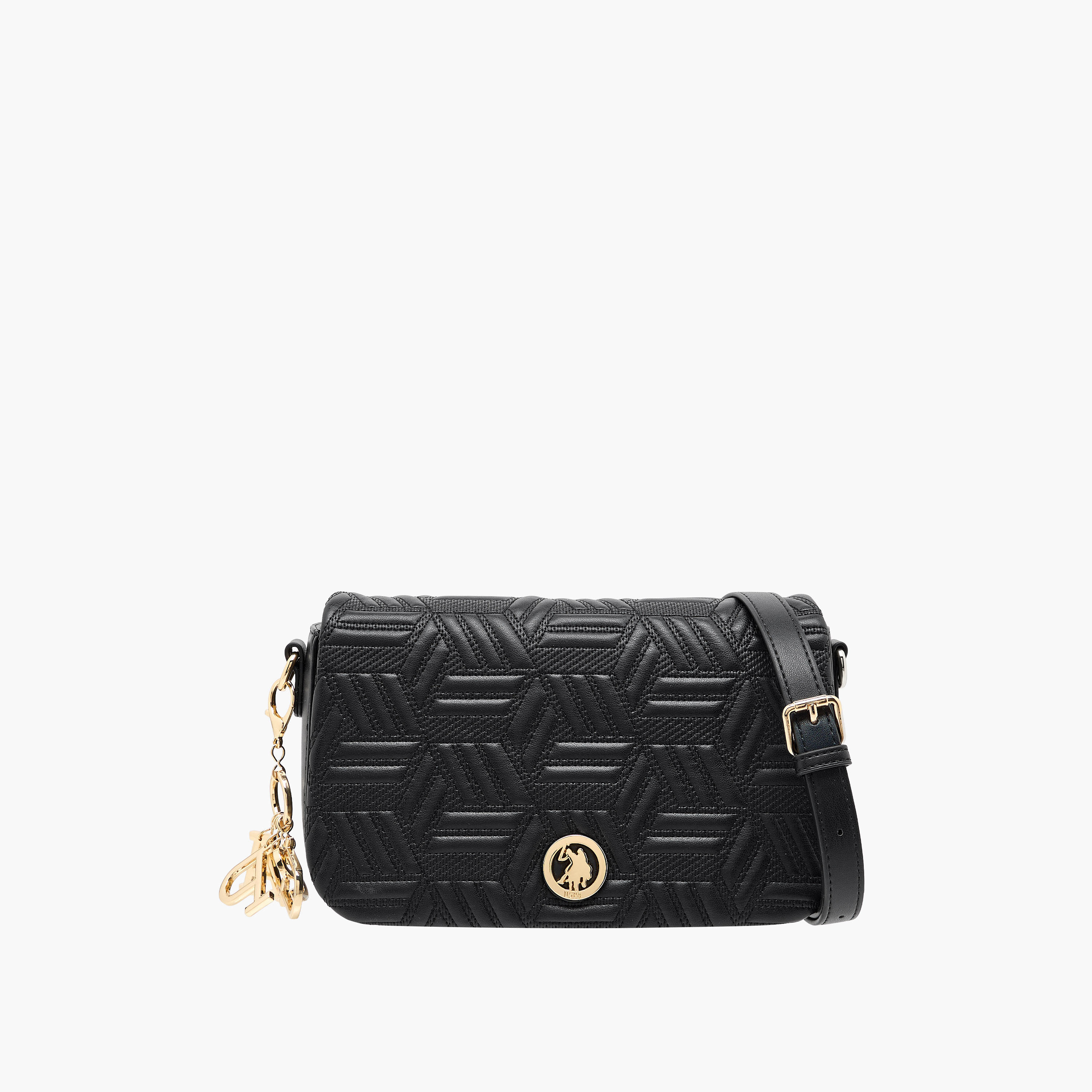 شنطة كروس بودي مبطنة بحزام قابل للتعديل من يو إس بولو أسن-women-bagsandwallets-handbags-image-1