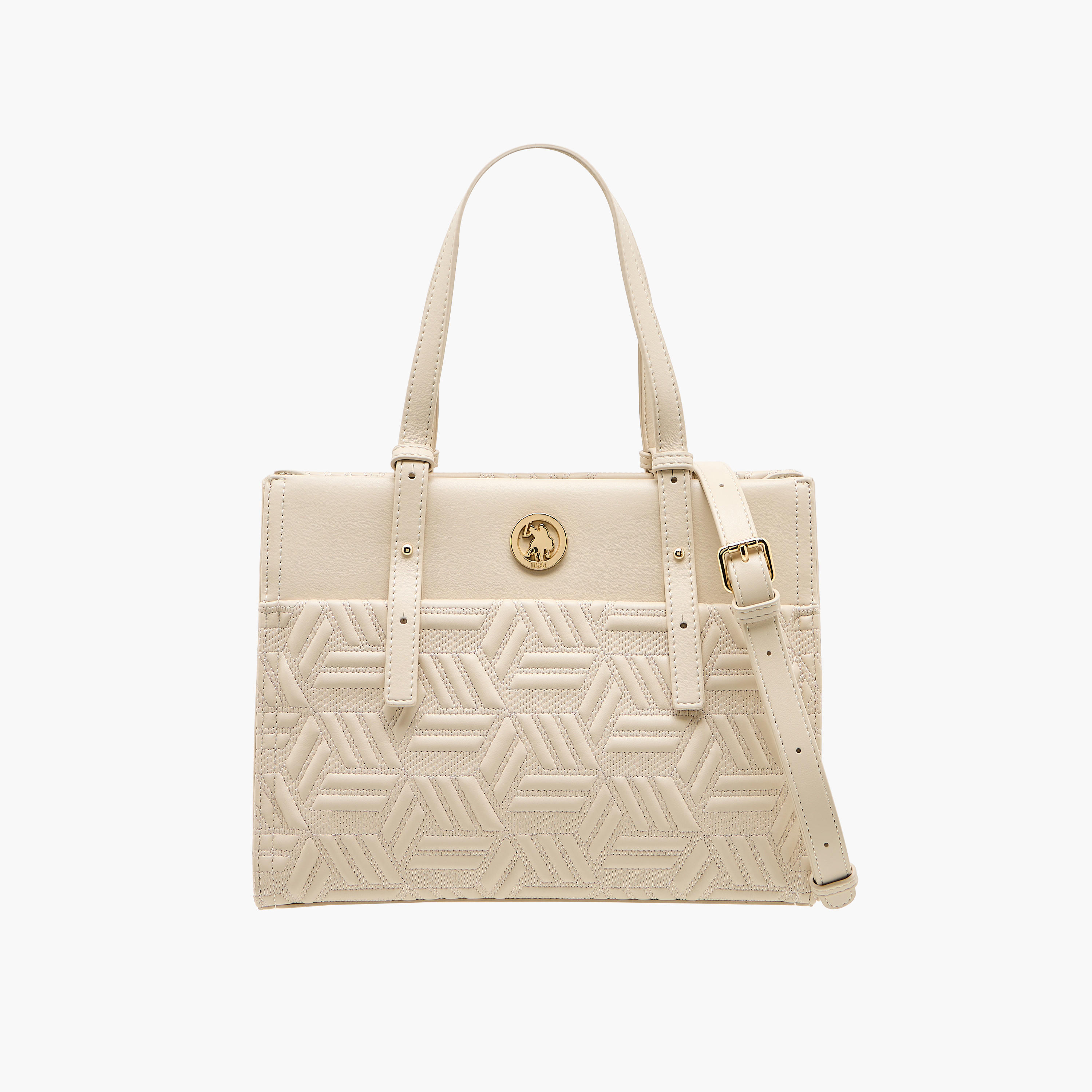شنطة توت مبطنة بحزام قابل للفصل من يو إس بولو أسن-women-bagsandwallets-handbags-image-1