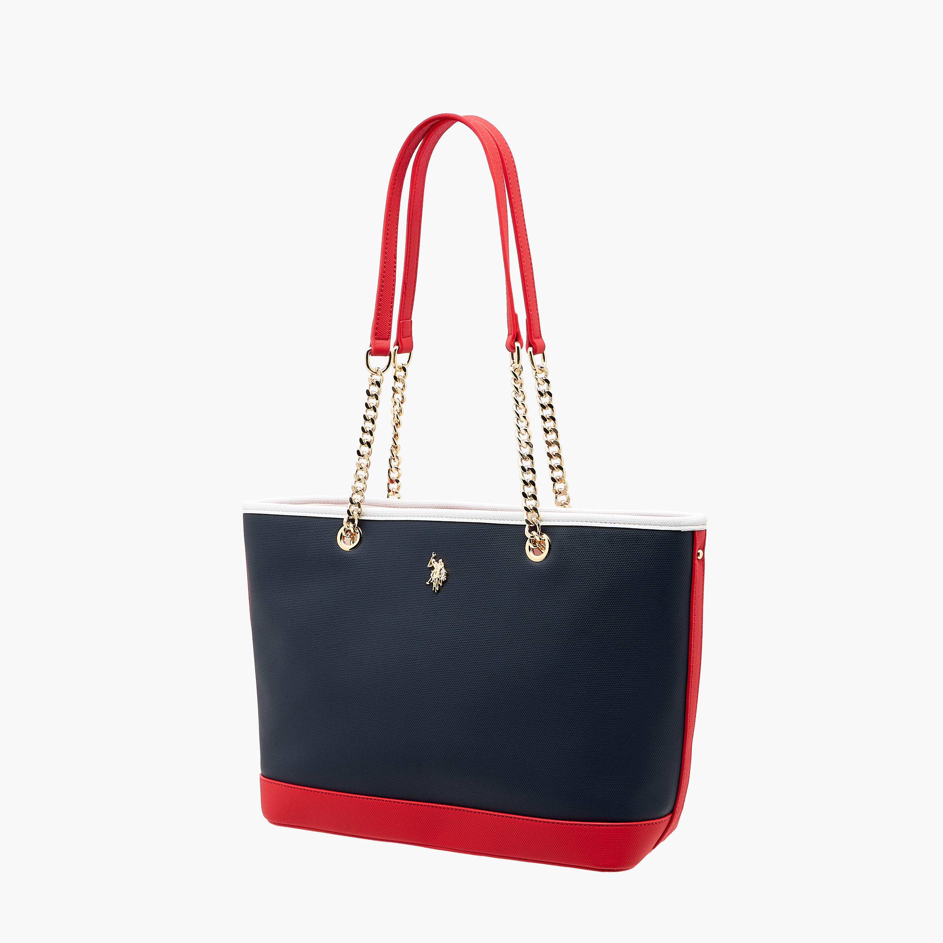 US POLO ASSN. Colourblock Tote Bag with Dual Handles-women-bagsandwallets-handbags-image-3