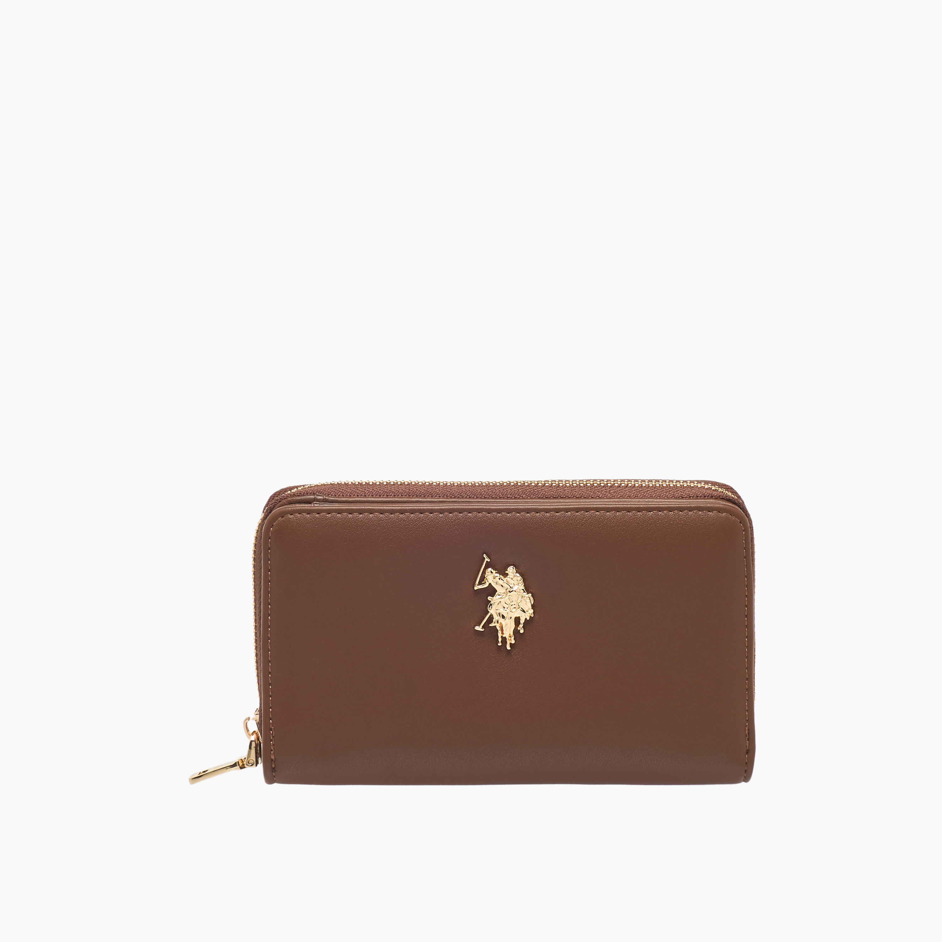US POLO ASSN. Solid Zip-Around Wallet-women-bagsandwallets-wallets-image-1