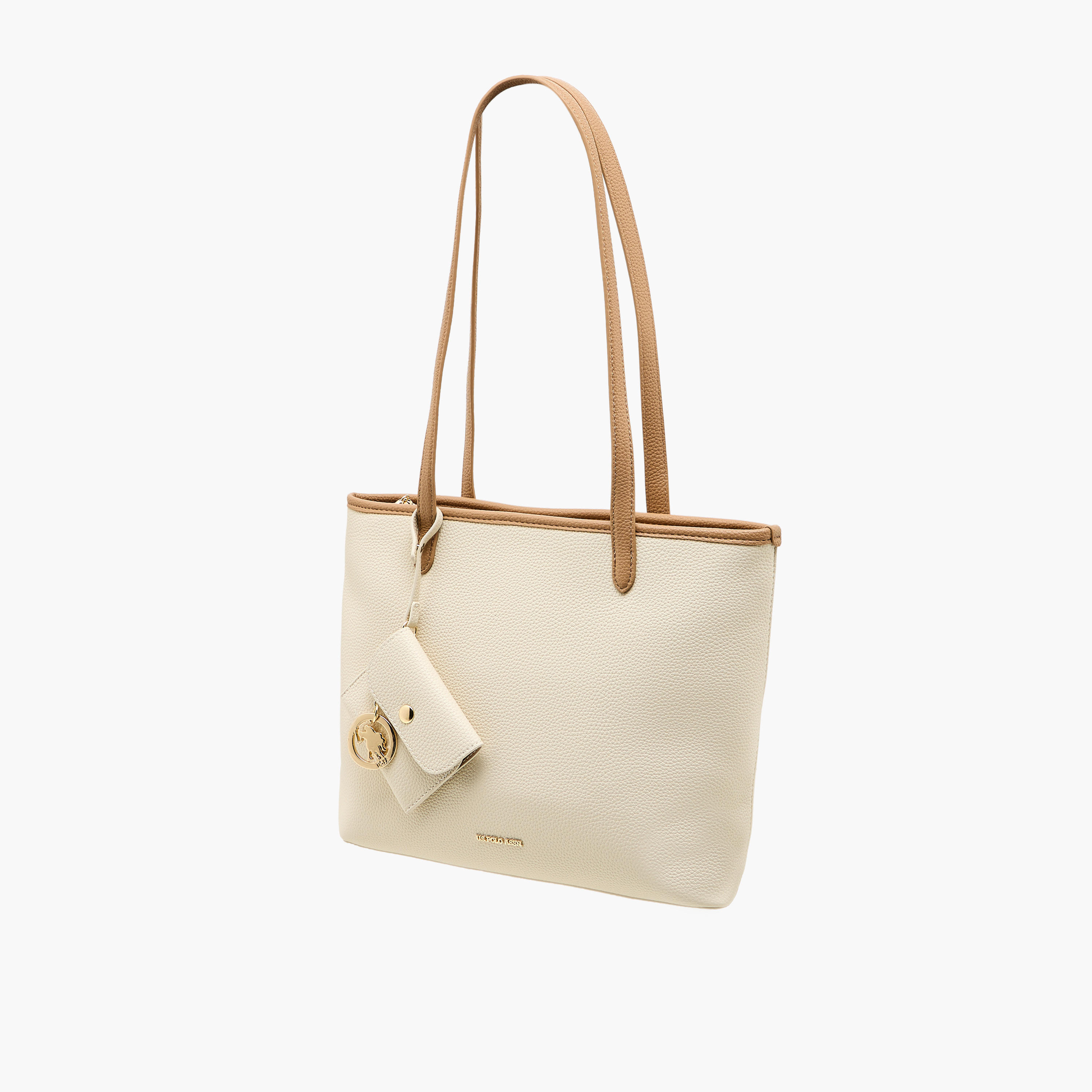 US POLO ASSN. Textured Tote Bag with Coin Pouch-women-bagsandwallets-handbags-image-3