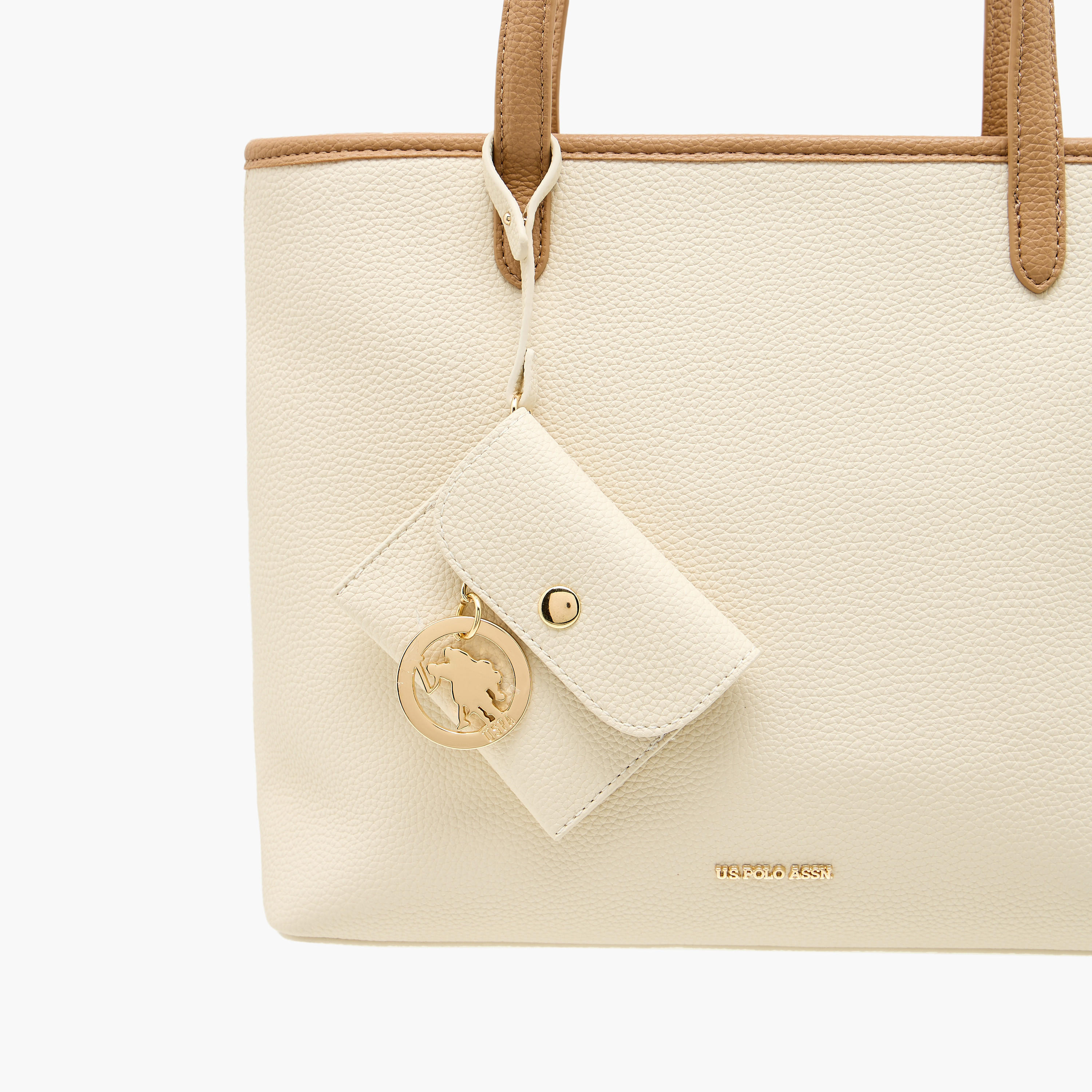 US POLO ASSN. Textured Tote Bag with Coin Pouch-women-bagsandwallets-handbags-image-5