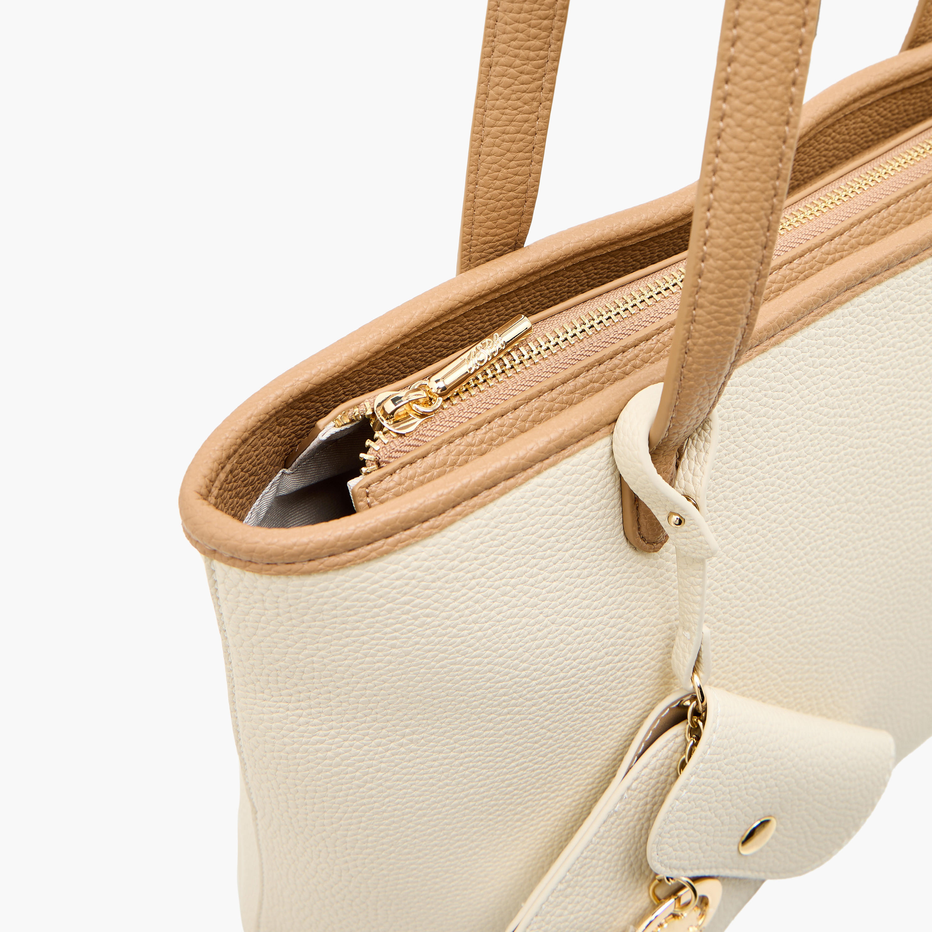 US POLO ASSN. Textured Tote Bag with Coin Pouch-women-bagsandwallets-handbags-image-6