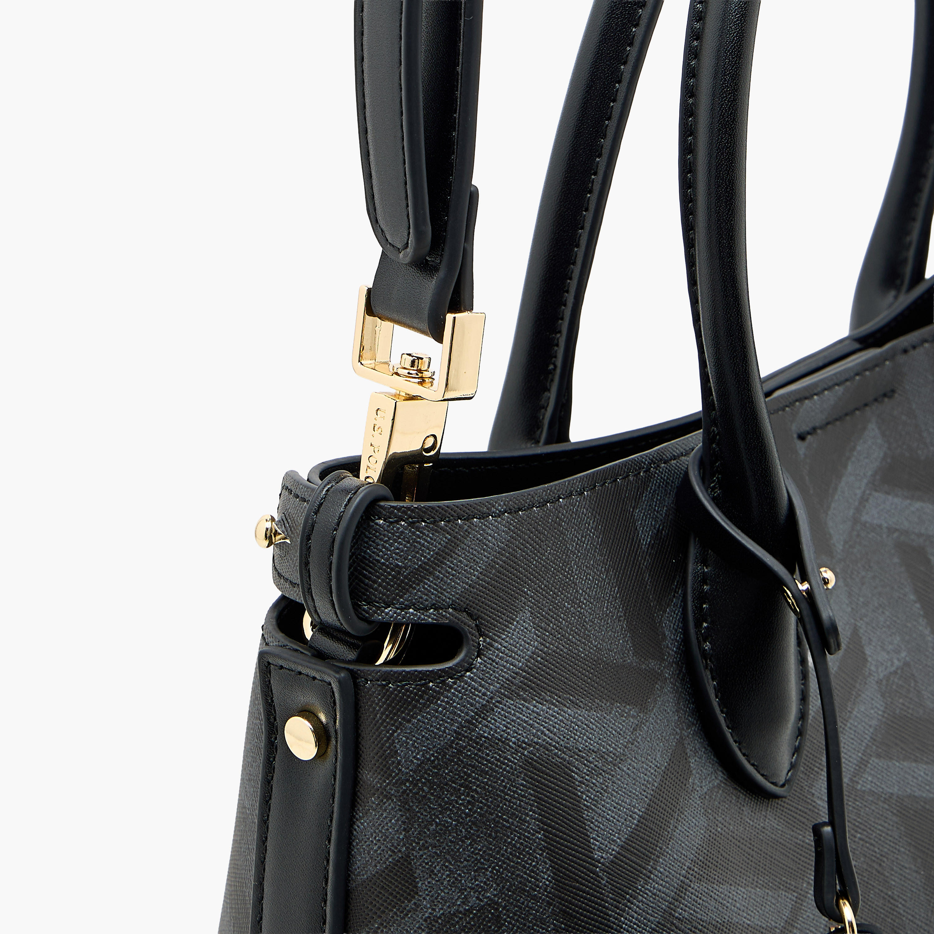 US POLO ASSN. Geometric Print Tote Bag with Coin Pouch-women-bagsandwallets-handbags-image-6