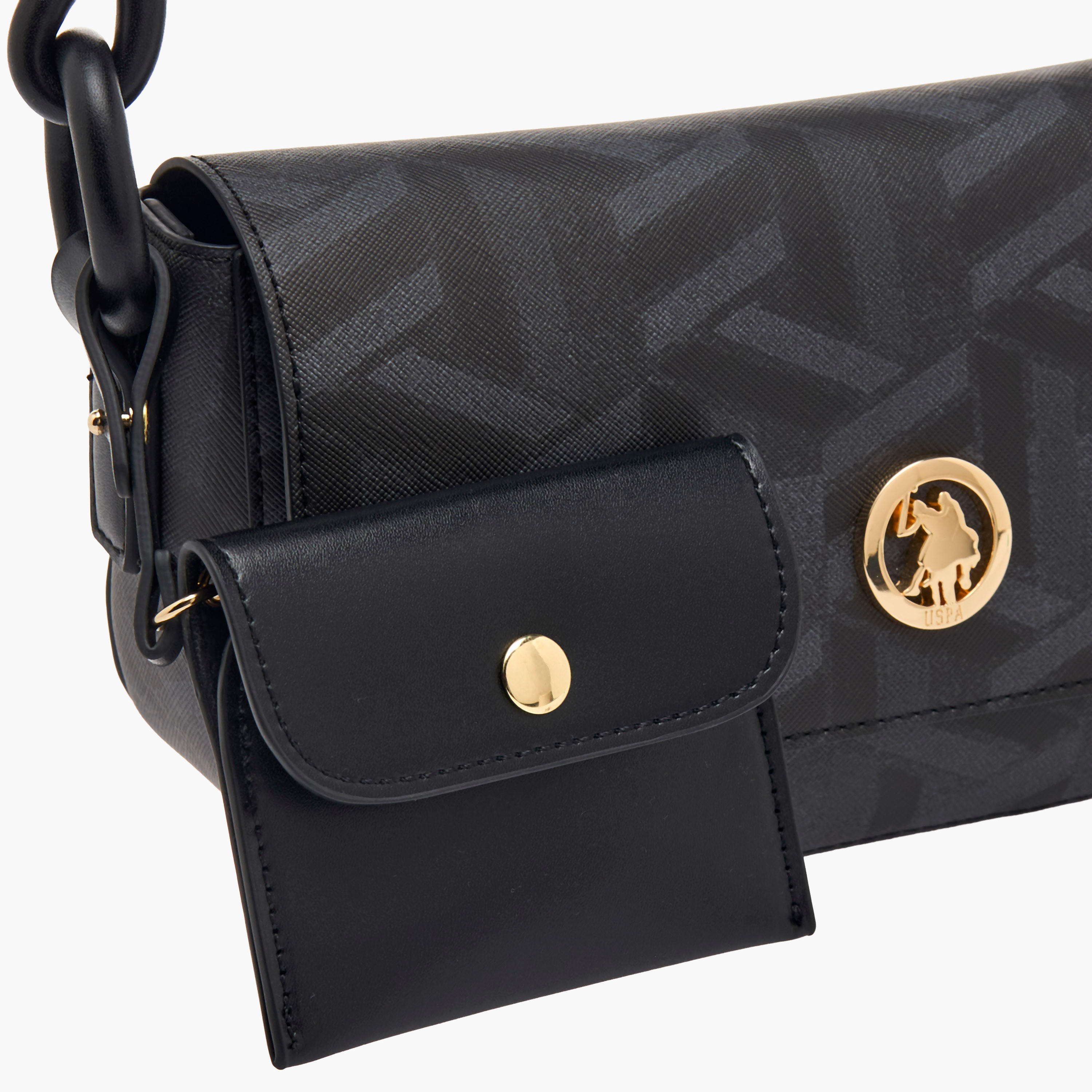 US POLO ASSN. Geometric Print Crossbody Bag with Coin Pouch-women-bagsandwallets-handbags-image-5