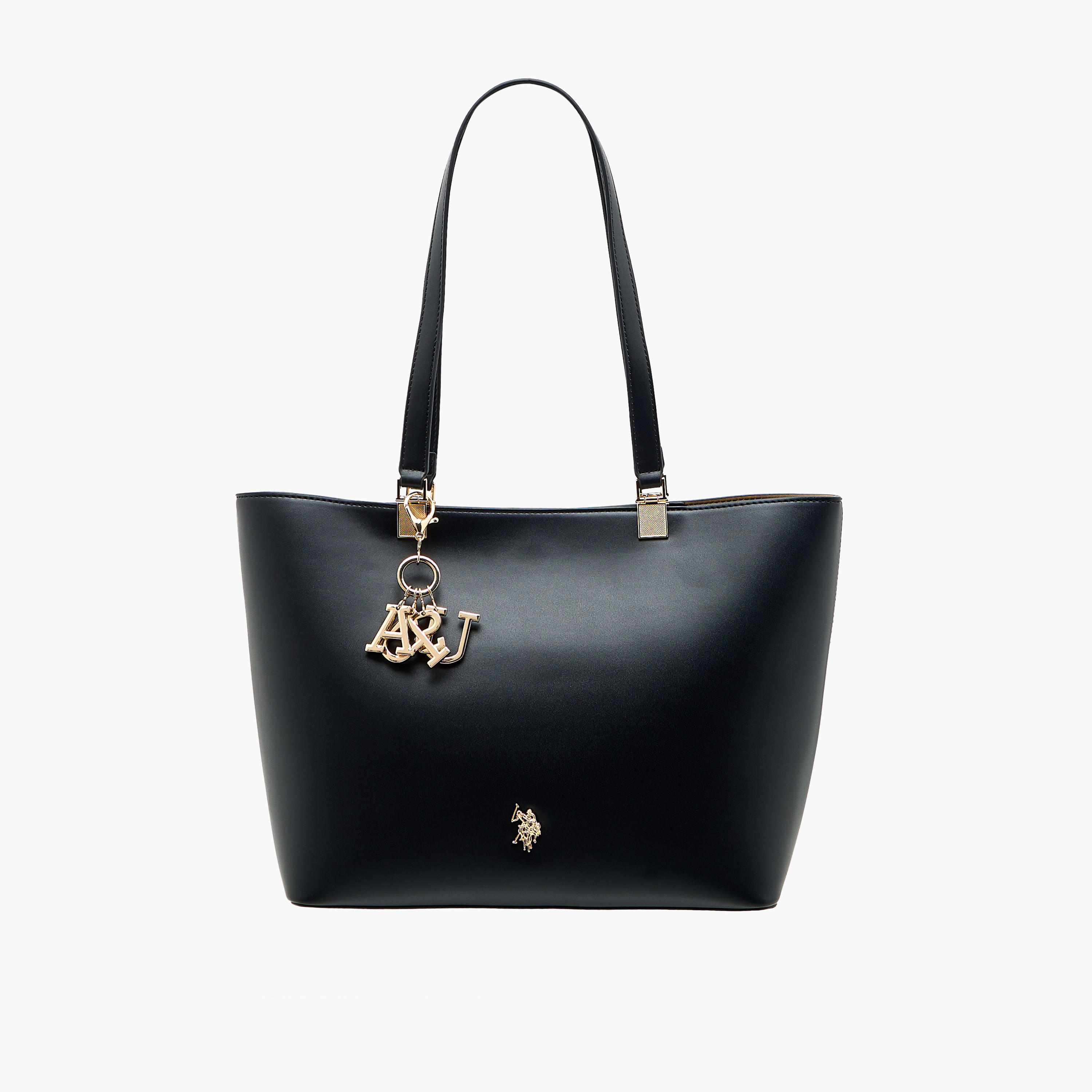 US POLO ASSN. Charm Detail Tote Bag with Detachable Strap-women-bagsandwallets-handbags-image-8