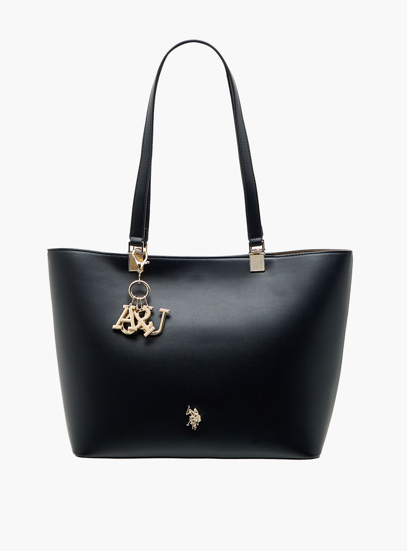 US POLO ASSN. Charm Detail Tote Bag with Detachable Strap-women-bagsandwallets-handbags-image-8