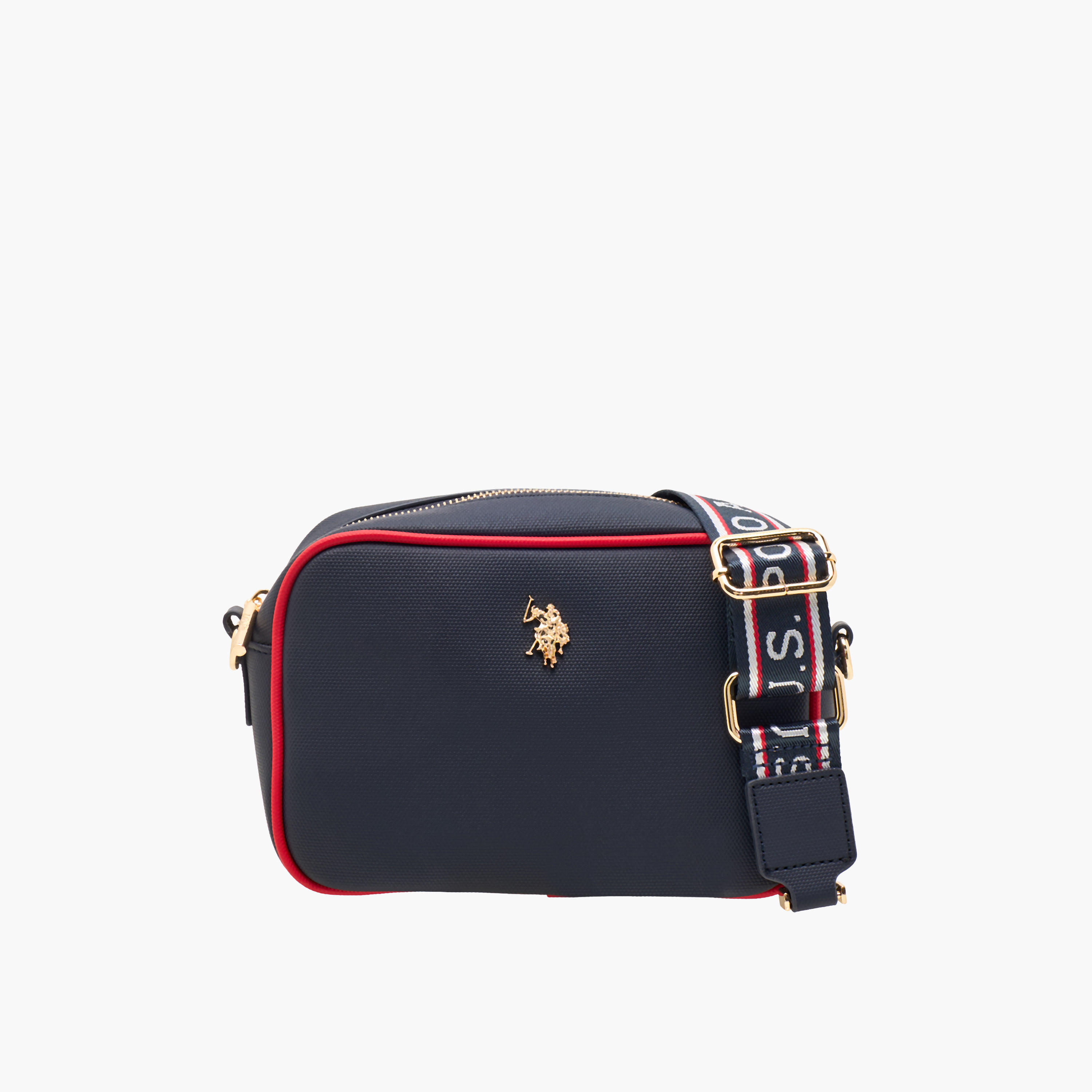 US POLO ASSN. Textured Crossbody Bag with Adjustable Strap-women-bagsandwallets-handbags-image-1