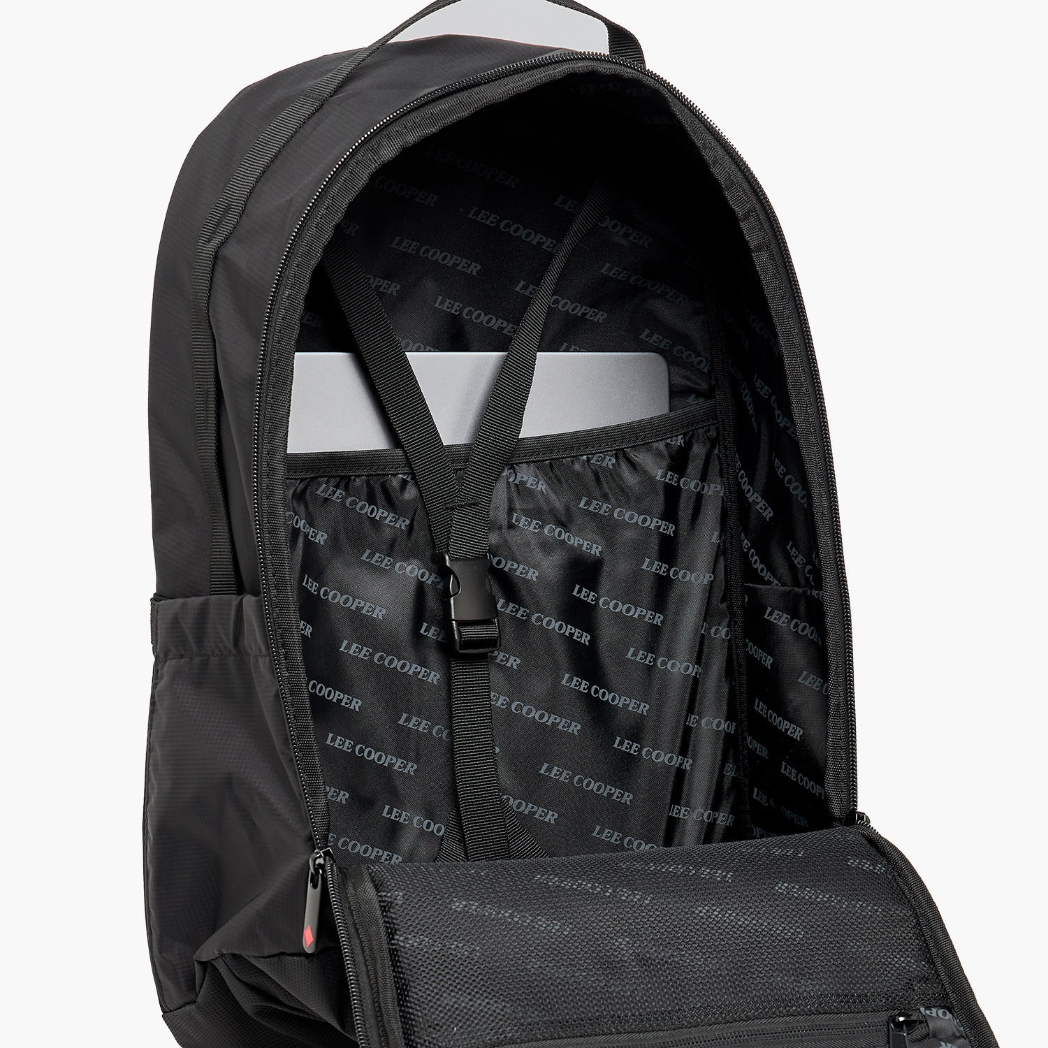 Lee Cooper Logo Print School Backpack for Kids 13 Years+ with Padded Shoulder Straps-boys-accessories-bagsandbackpacks-image-3