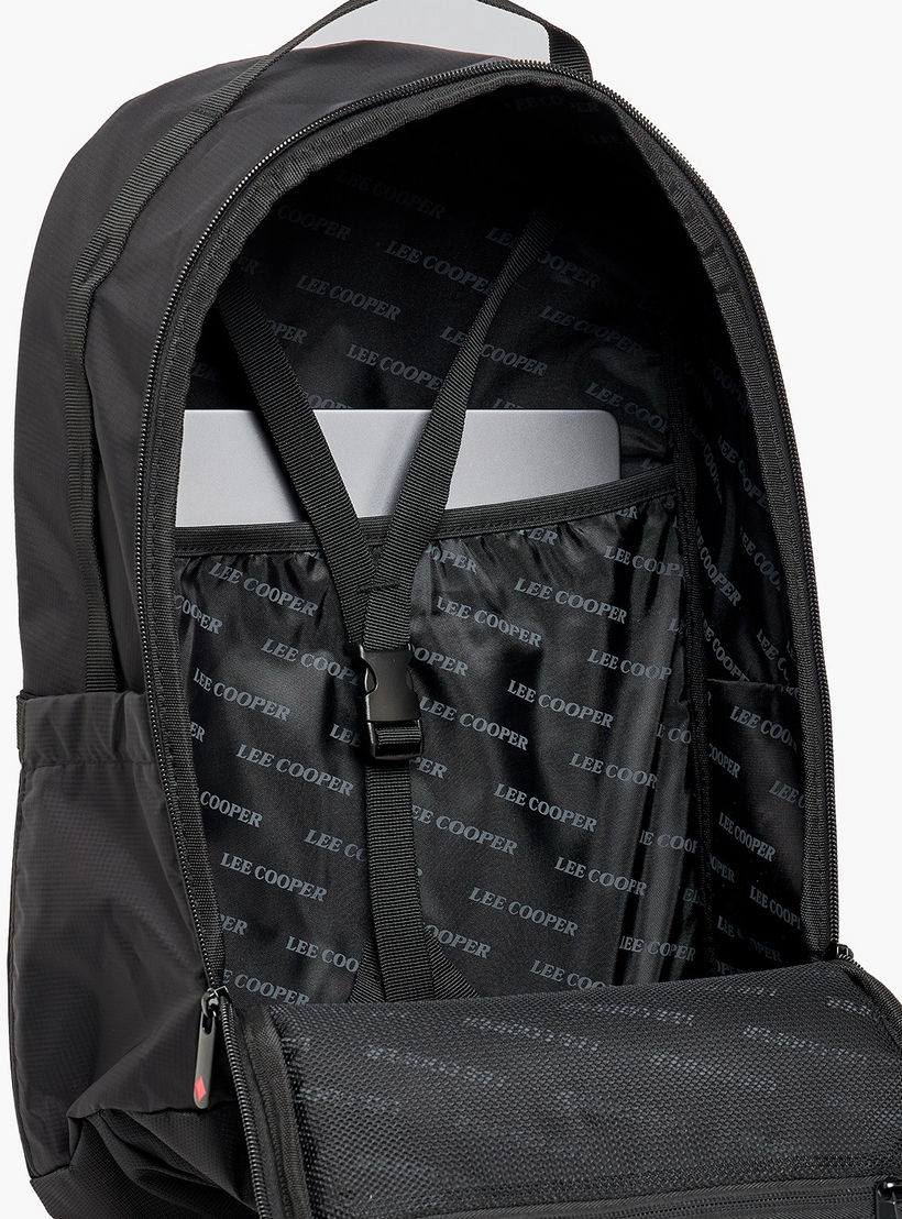 Lee Cooper Logo Print School Backpack for Kids 13 Years+ with Padded Shoulder Straps-boys-accessories-bagsandbackpacks-image-3