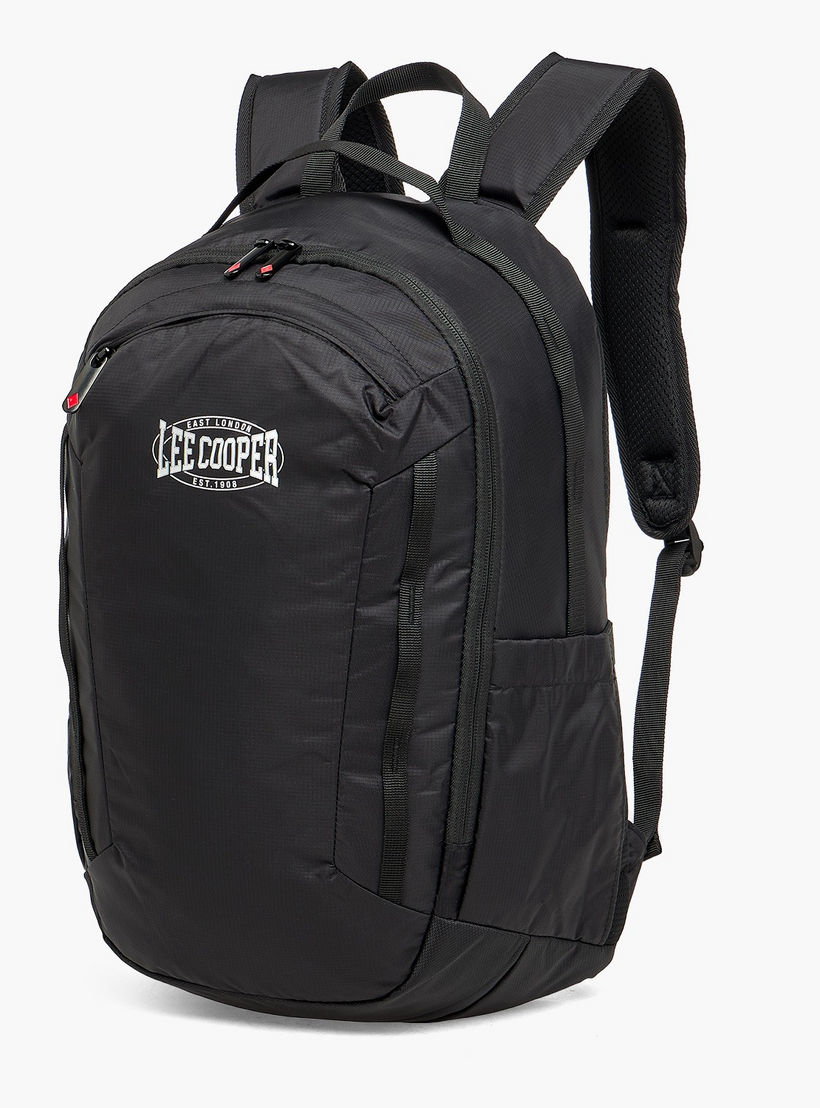 Lee Cooper Logo Print School Backpack for Kids 13 Years+ with Padded Shoulder Straps-boys-accessories-bagsandbackpacks-image-4