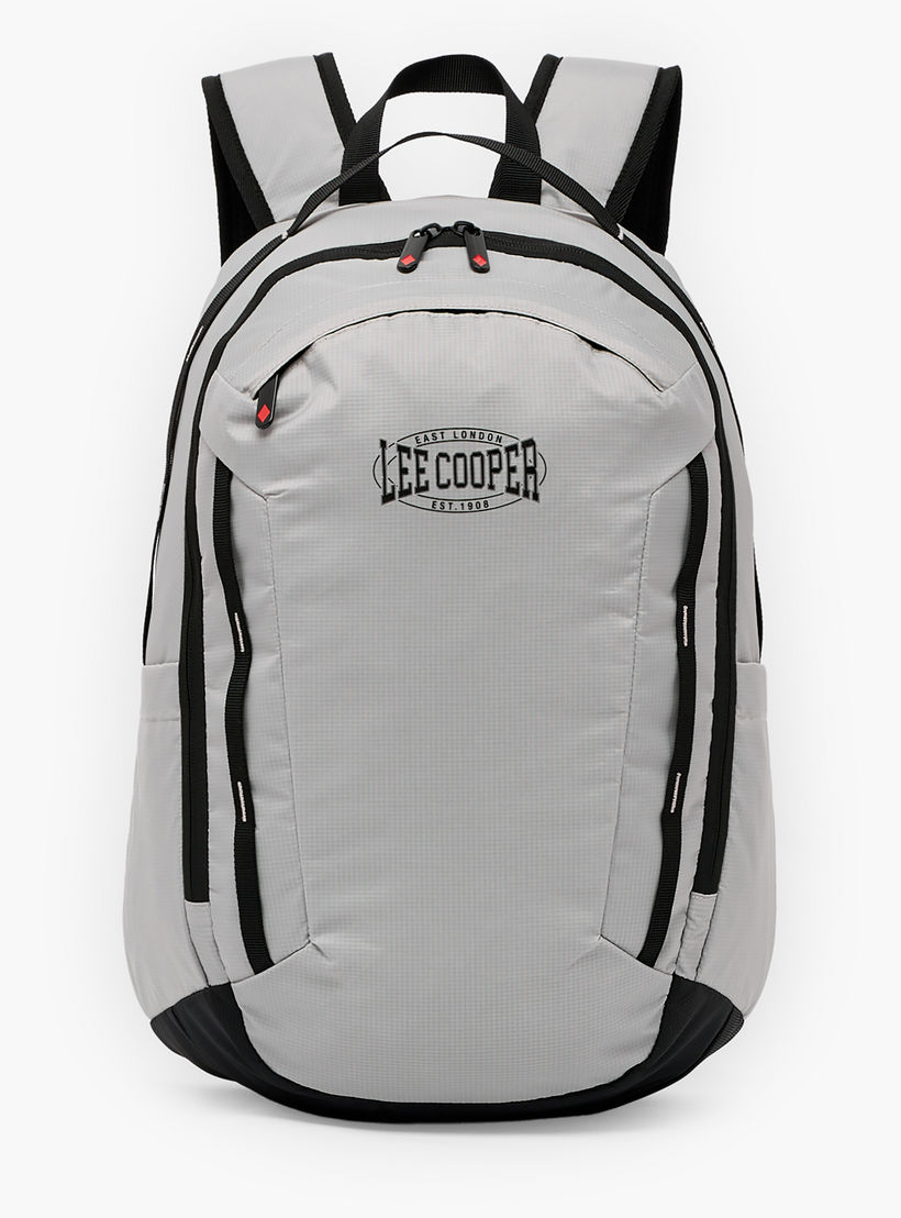 Lee Cooper Logo Print School Backpack for Kids 13 Years+ with Padded Shoulder Straps-boys-accessories-bagsandbackpacks-image-1