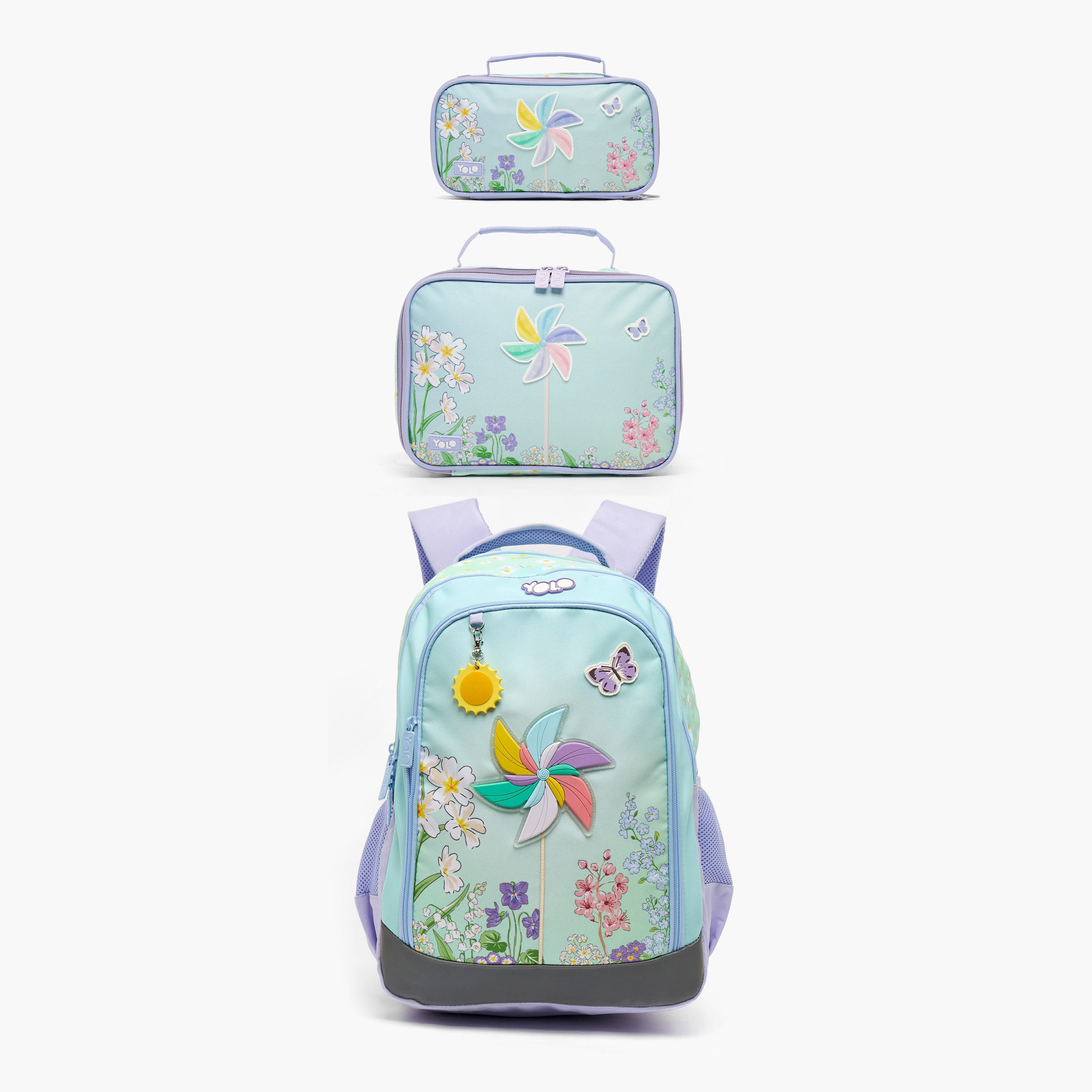 شنطة ظهر بأحزمة مبطنة وطبعات زهرية للبنات بعمر 8-13 سنة من يولو - 18 بوصة-school-bagsandbackpacks-backpacks-image-15