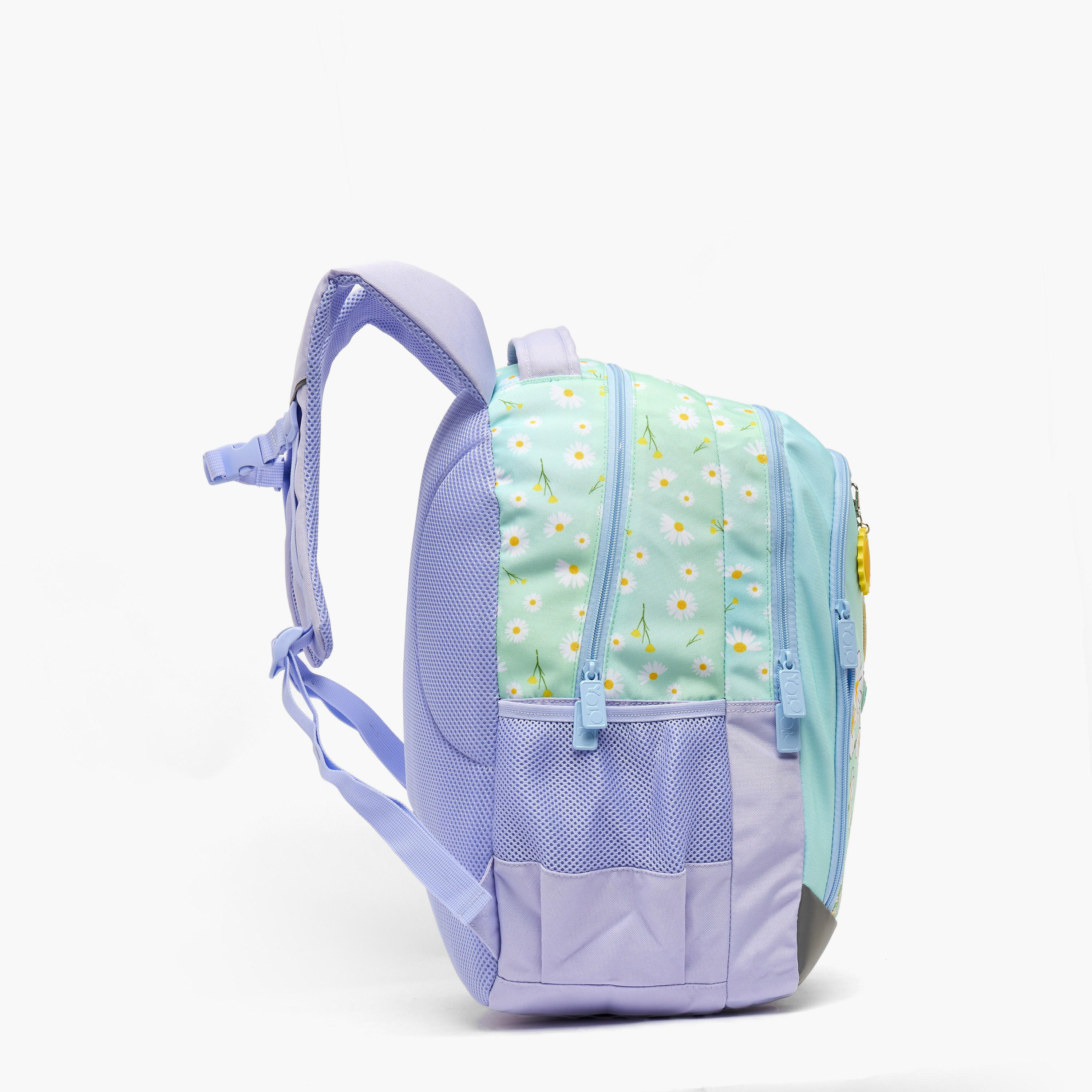 شنطة ظهر بأحزمة مبطنة وطبعات زهرية للبنات بعمر 8-13 سنة من يولو - 18 بوصة-school-bagsandbackpacks-backpacks-image-13
