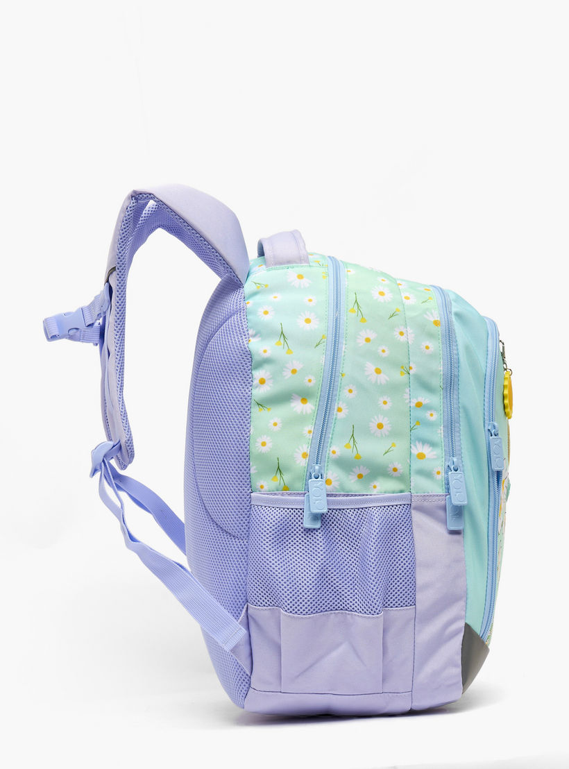 شنطة ظهر بأحزمة مبطنة وطبعات زهرية للبنات بعمر 8-13 سنة من يولو - 18 بوصة-school-bagsandbackpacks-backpacks-image-3