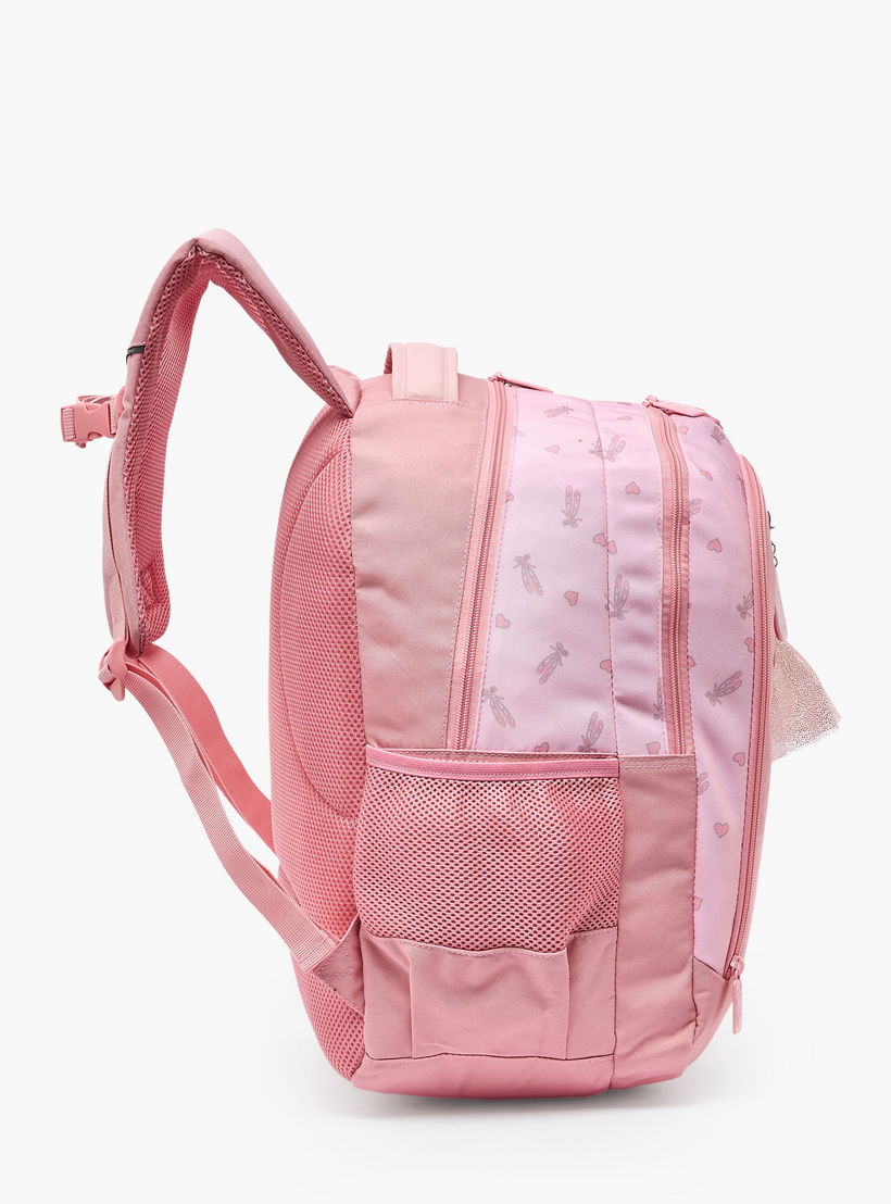 شنطة ظهر بطبعة باليرينا للبنات من 8-13 سنة مع أحزمة كتف مبطنة - 18 بوصة من يولو-school-bagsandbackpacks-backpacks-image-8