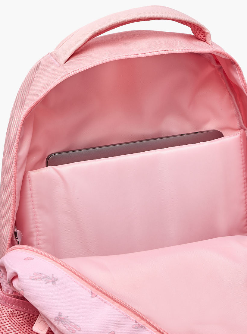 شنطة ظهر بطبعة باليرينا للبنات من 8-13 سنة مع أحزمة كتف مبطنة - 18 بوصة من يولو-school-bagsandbackpacks-backpacks-image-7