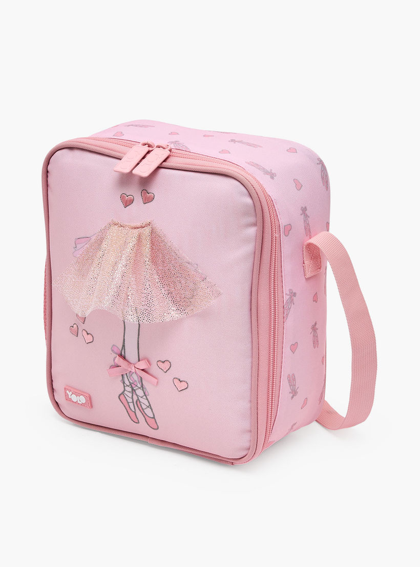 شنطة غداء بطبعات راقصة باليه وحزام قابل للتعديل للبنات 5-8 سنوات من يولو-school-lunchessentials-lunchbags-image-4