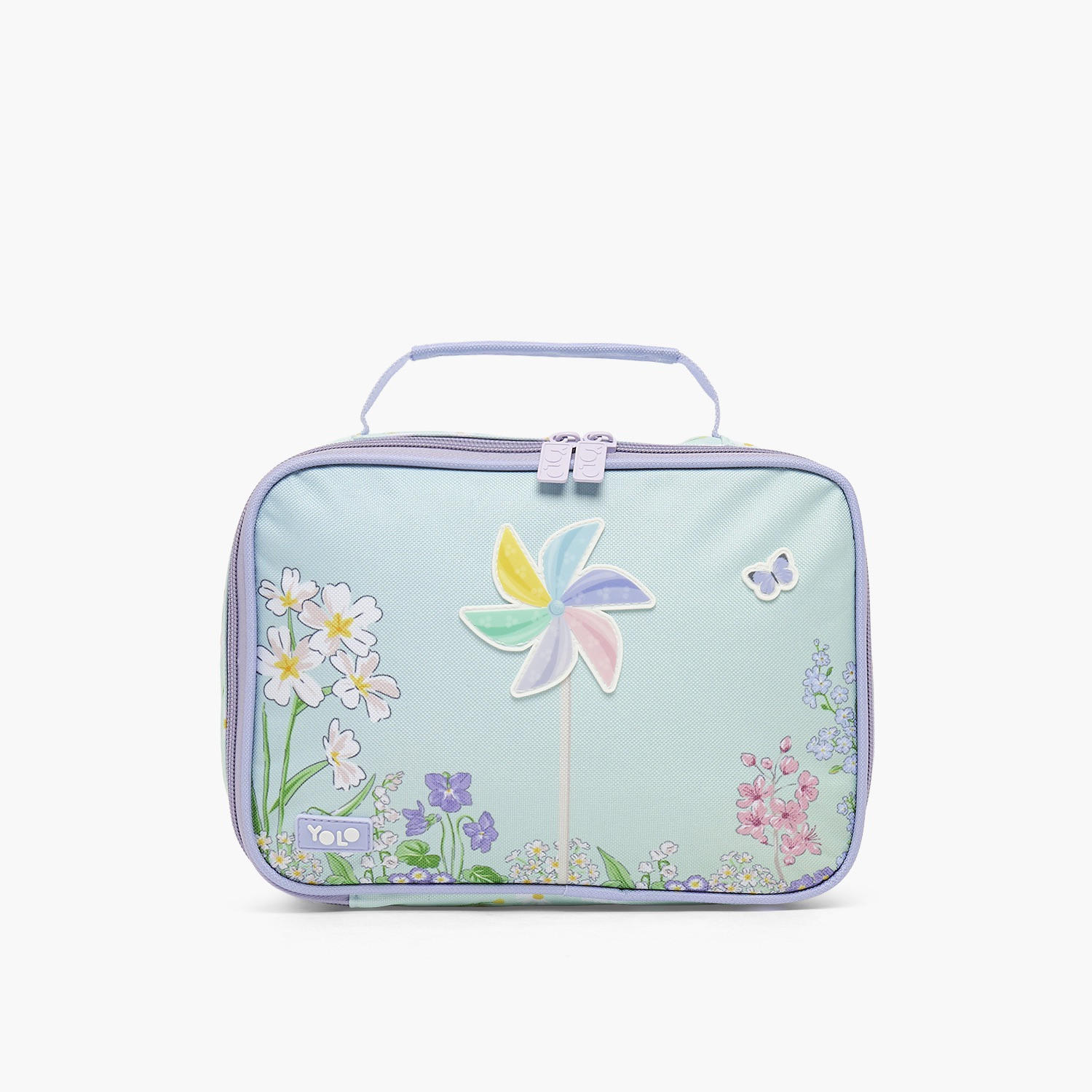 Yolo Floral Print Lunch Bag for Girls 5-8 Years with Zip Closure-school-lunchessentials-lunchbags-image-1
