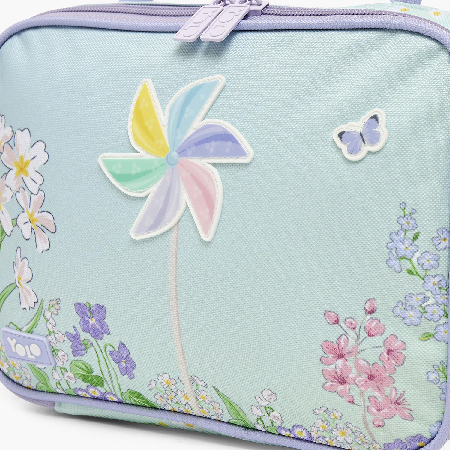 Yolo Floral Print Lunch Bag for Girls 5-8 Years with Zip Closure-school-lunchessentials-lunchbags-image-3