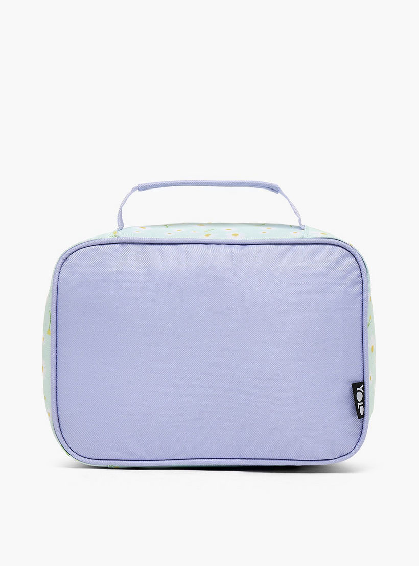 Yolo Floral Print Lunch Bag for Girls 5-8 Years with Zip Closure-school-lunchessentials-lunchbags-image-7