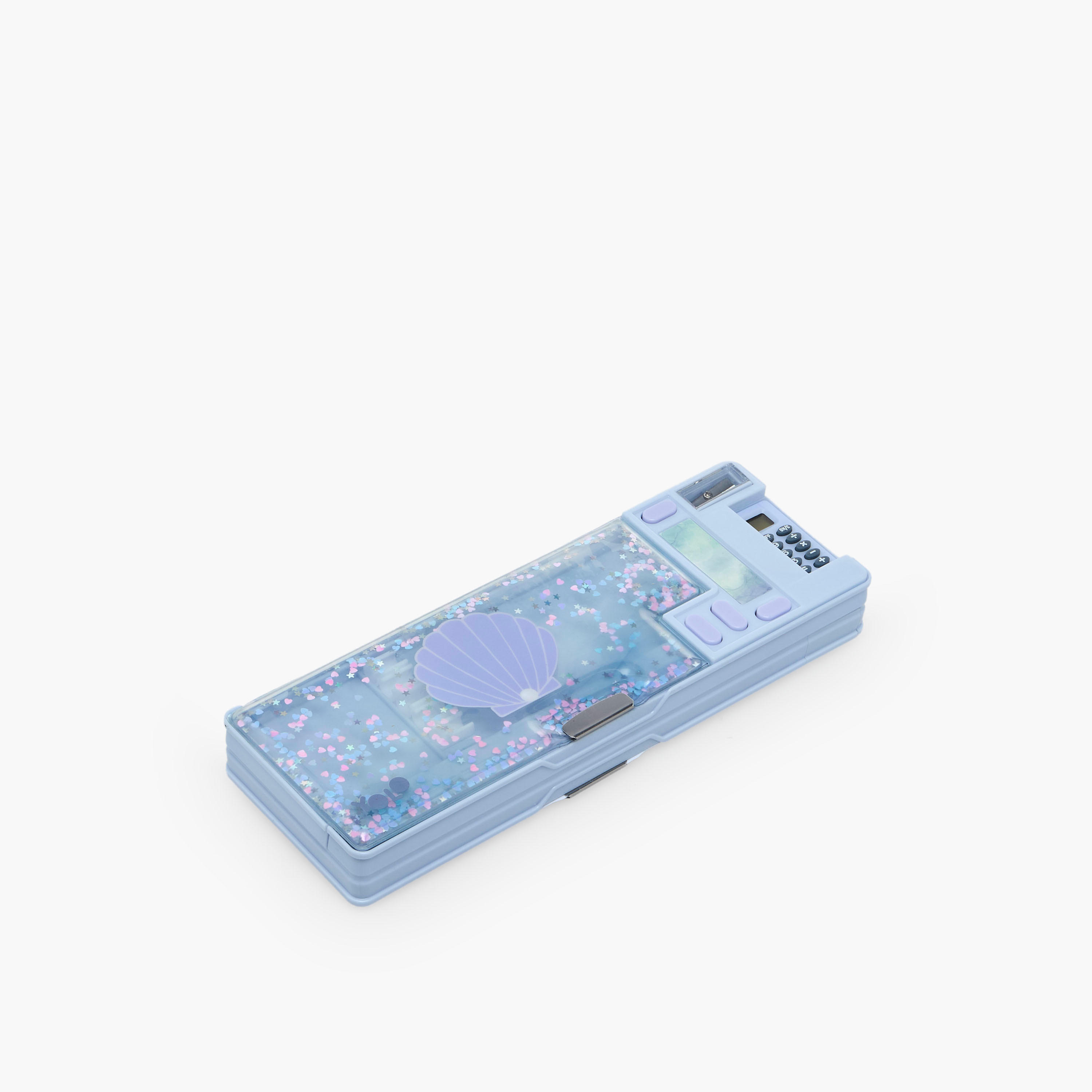 Yolo Ocean Shell Print Pencil Case with Calculator-school-stationery-pencilcases-image-3