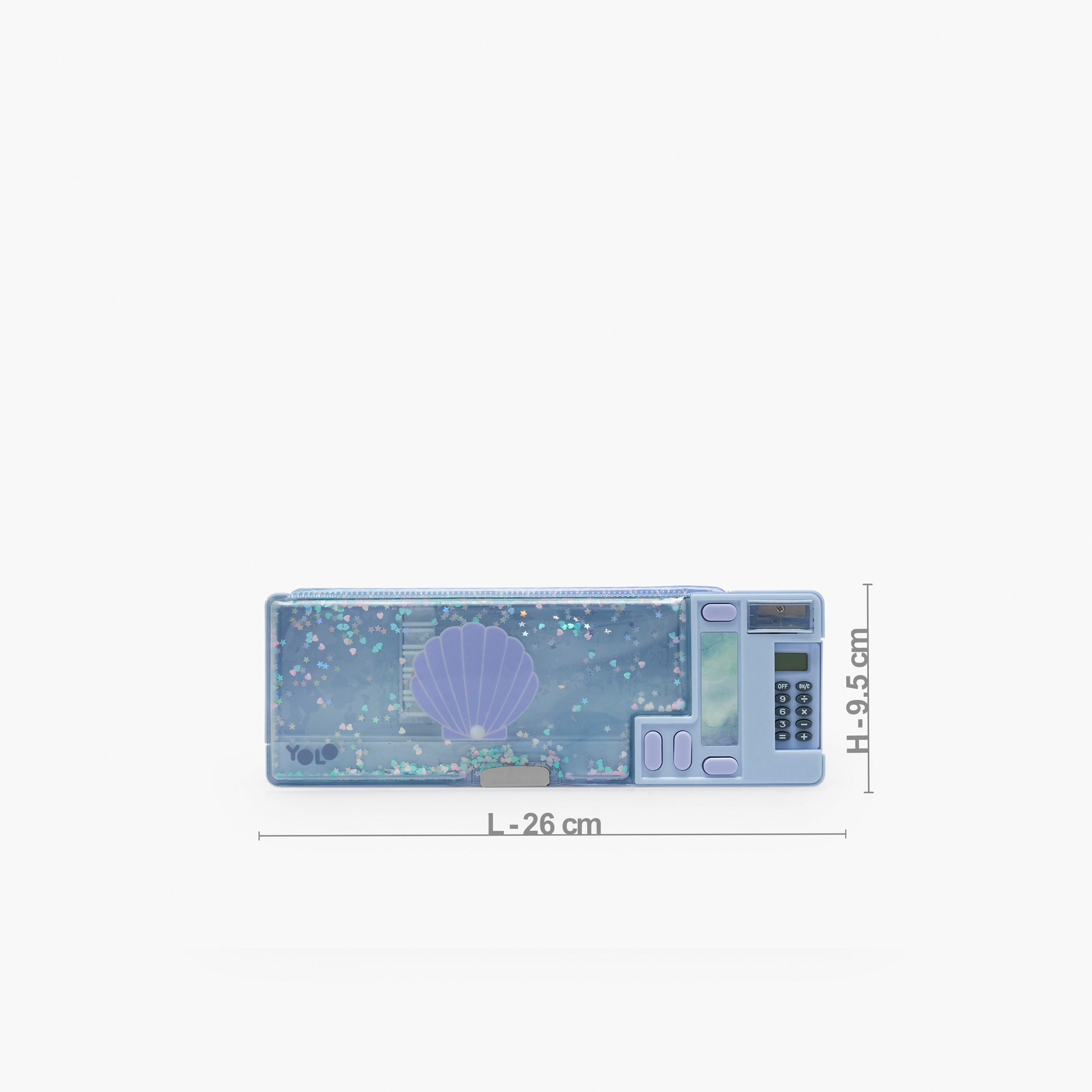 Yolo Ocean Shell Print Pencil Case with Calculator-school-stationery-pencilcases-image-4